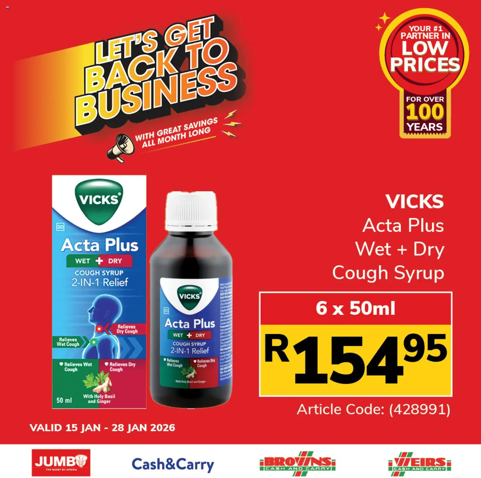 New Jumbo catalogue – valid from 15.01.2026 | Page: 2 | Products: Cough syrup, Syrup