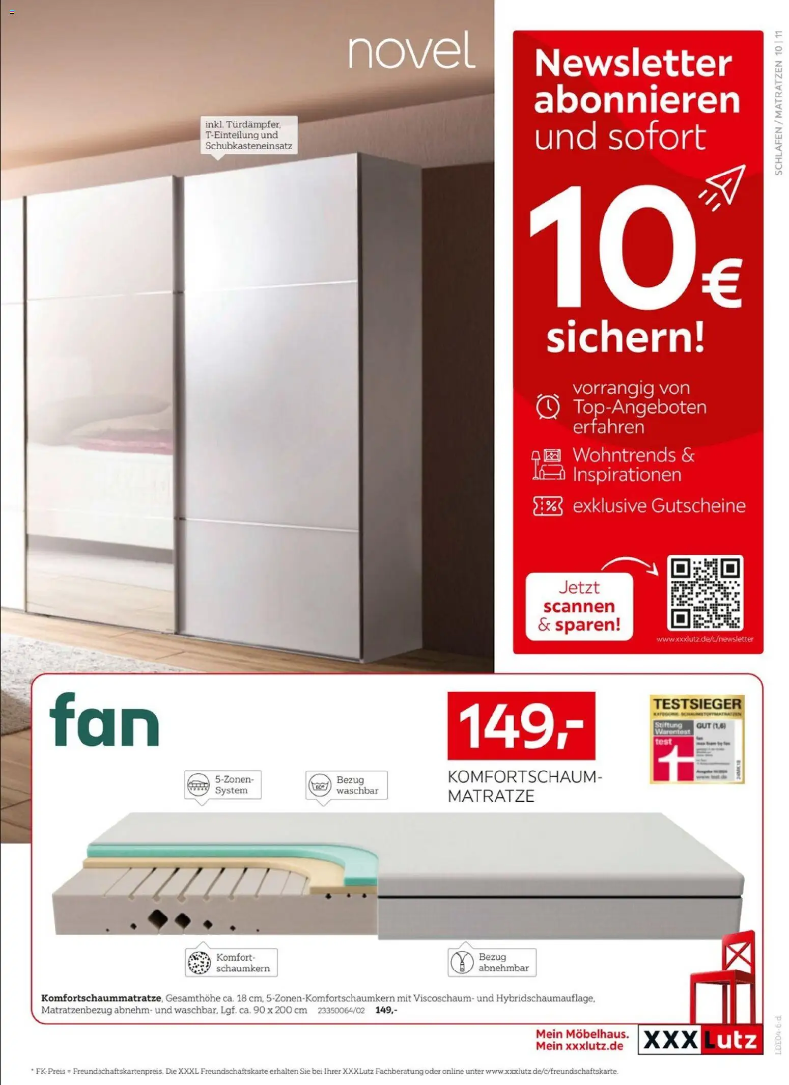 XXXLutz Nr. 1 beim Preis – gültig ab 11.04.2026 | Seite: 11 | Produkte: Matratze