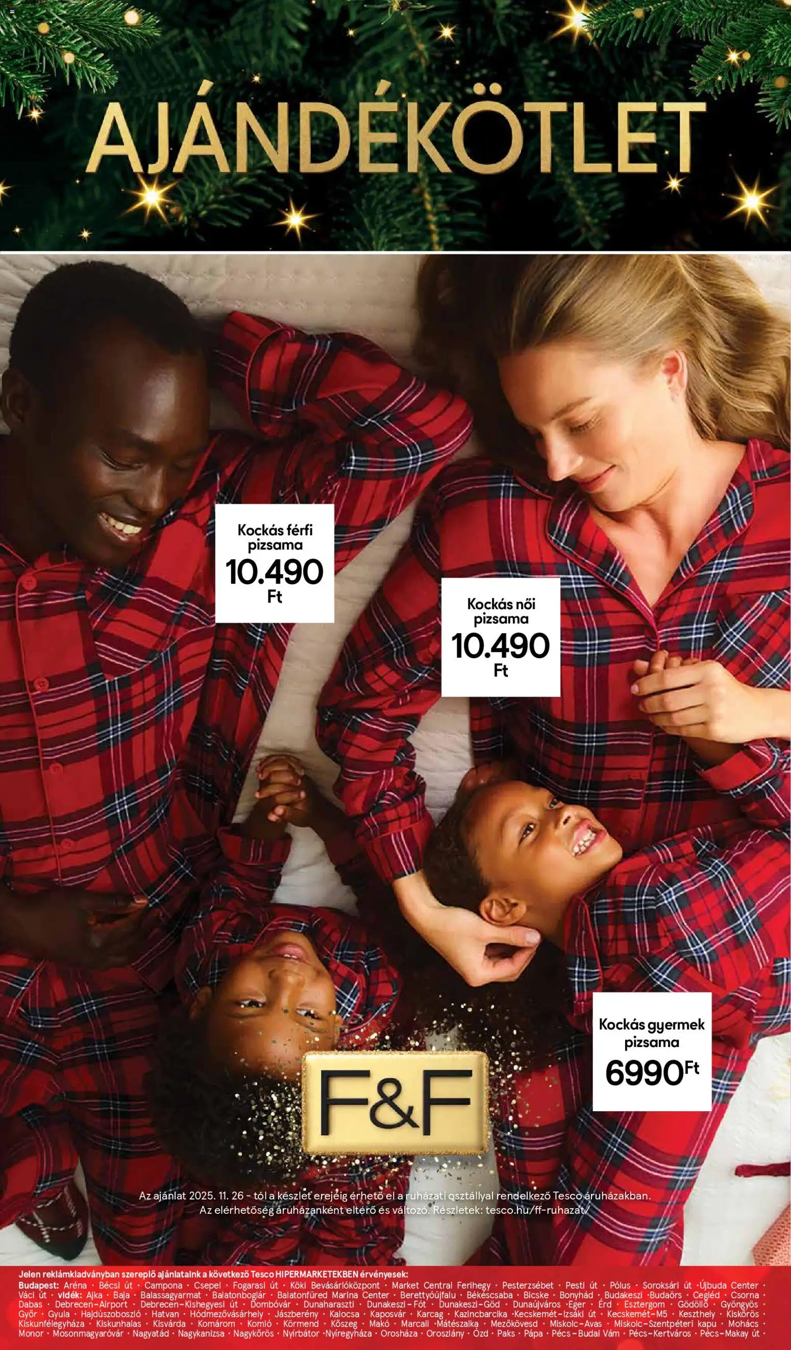 Tesco akciós ujság - amely érvényes a következő dátumtól: 26.11.2025 | Oldal: 30 | Termékek: Kapu, Női pizsama, Pizsama
