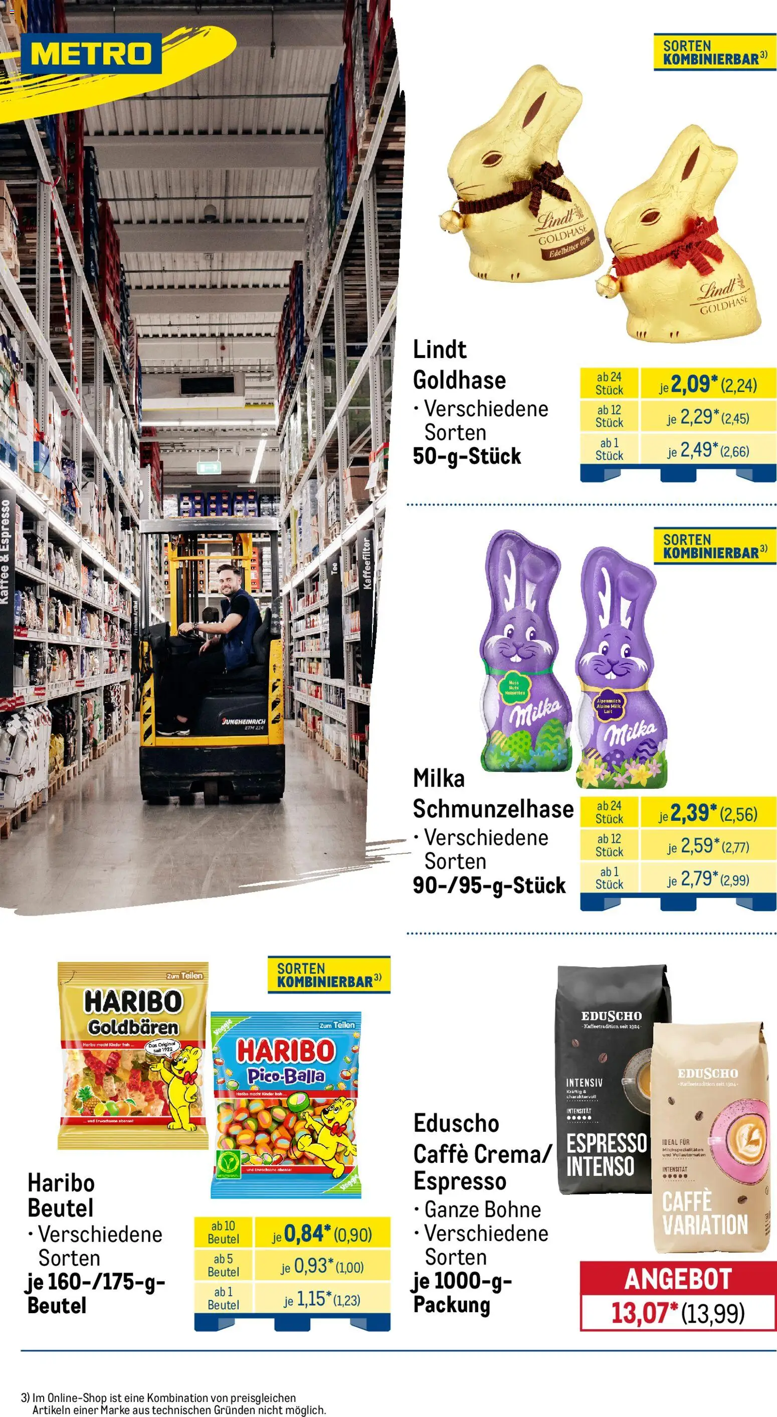 Metro Monats-Menü – gültig ab 01.03.2026 | Seite: 17 | Produkte: Kaffee, Milka, Lindt, Eduscho