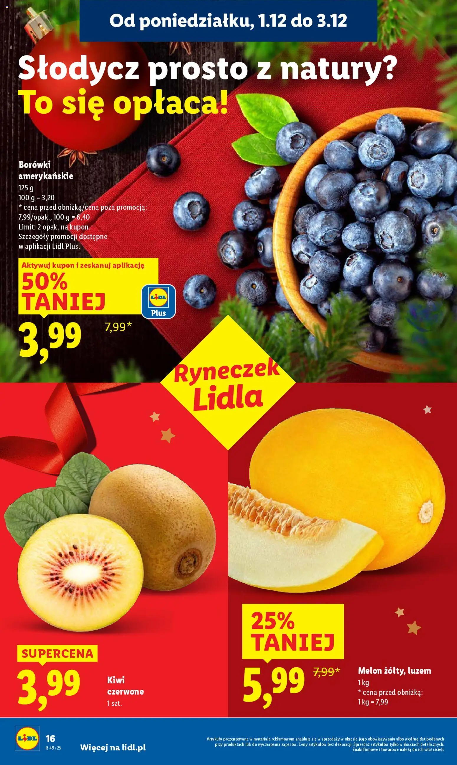 Lidl Gazetka od 01.12.2025 | Strona: 18 | Produkty: Melon, Kiwi