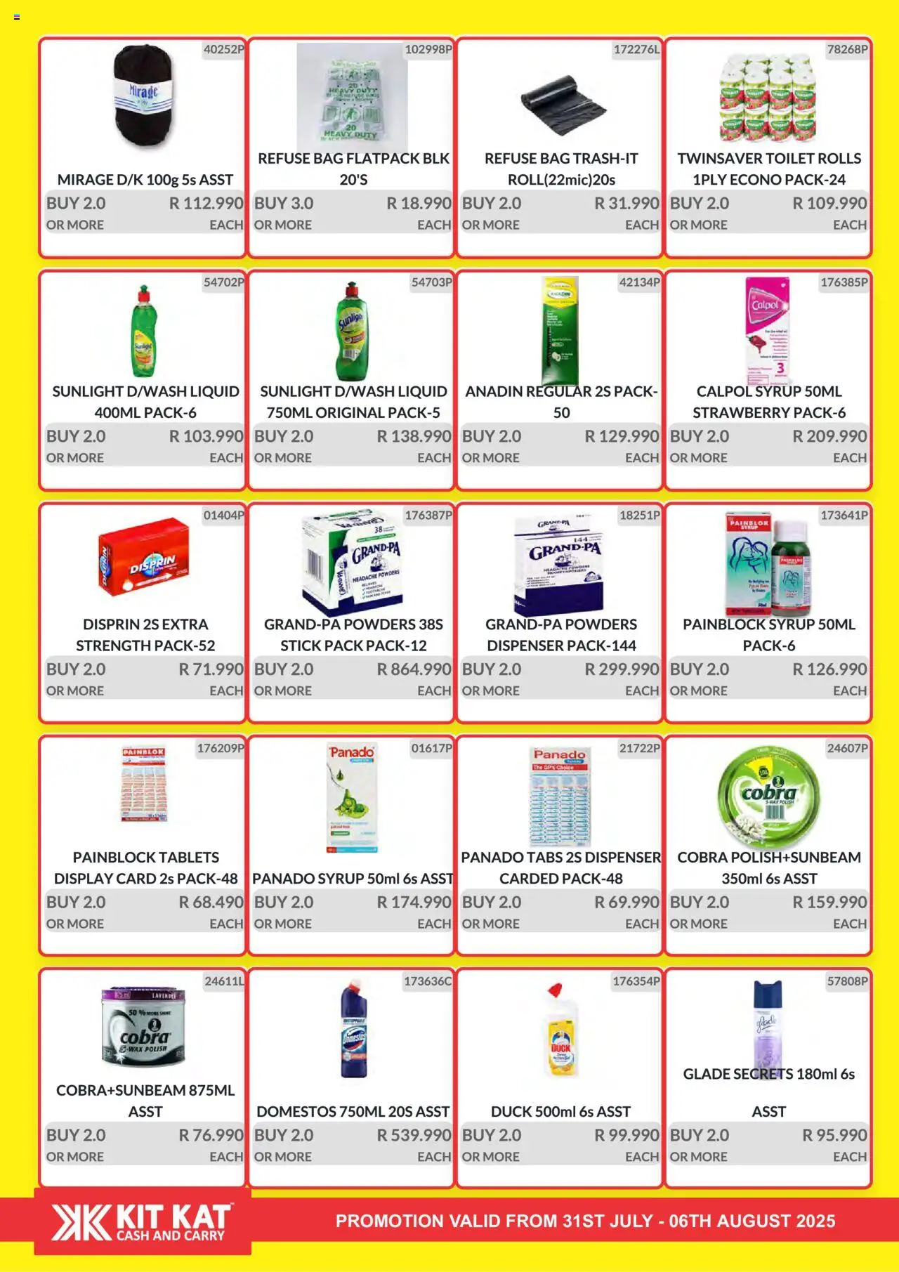 KIT KAT Cash & Carry Weekly Traders Special │ valid from 31.07.2025 | Page: 14 | Products: Bag, Toilet, Syrup