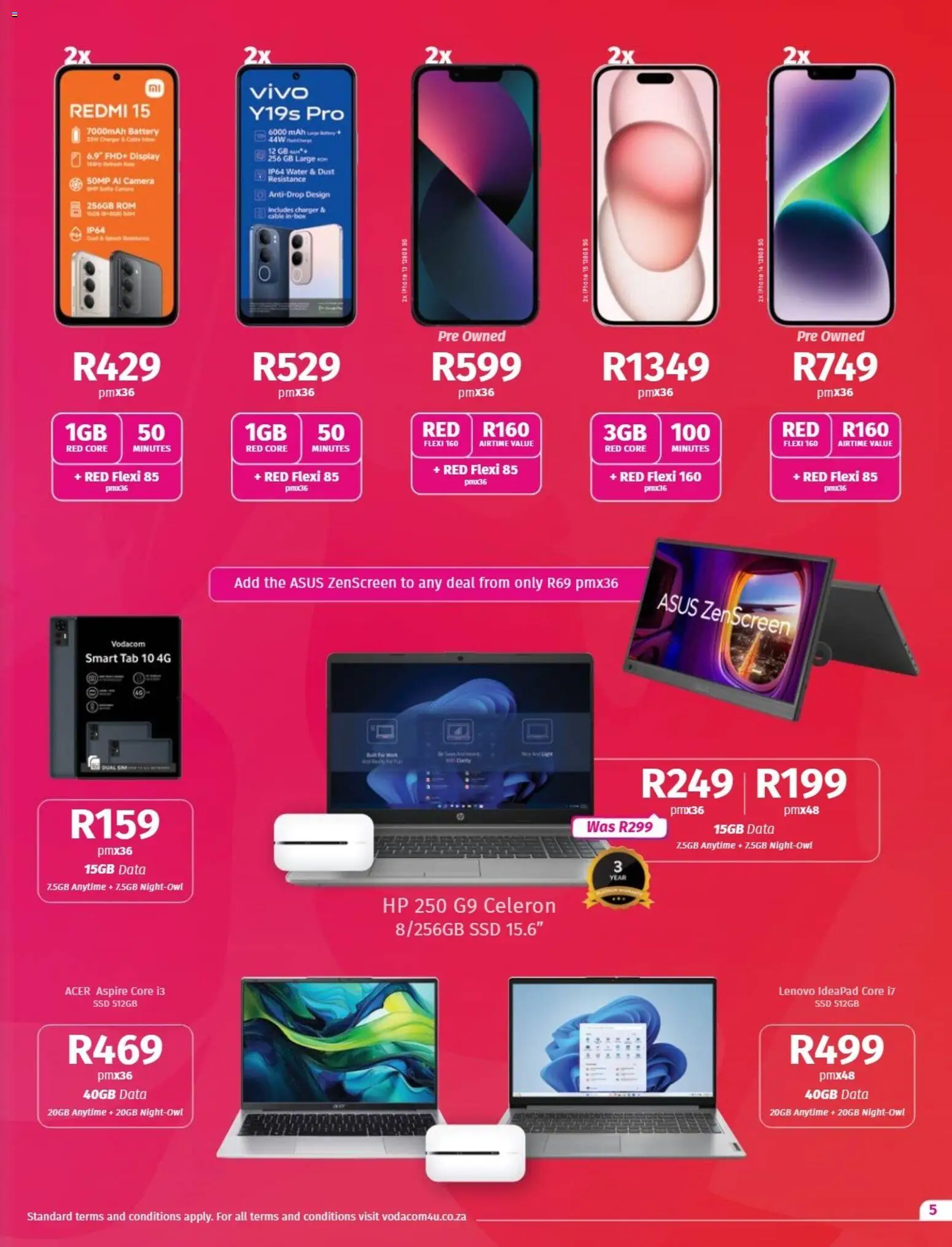 New Vodacom catalogue – valid from 09.12.2025 | Page: 5 | Products: Box, Battery, Charger, Water