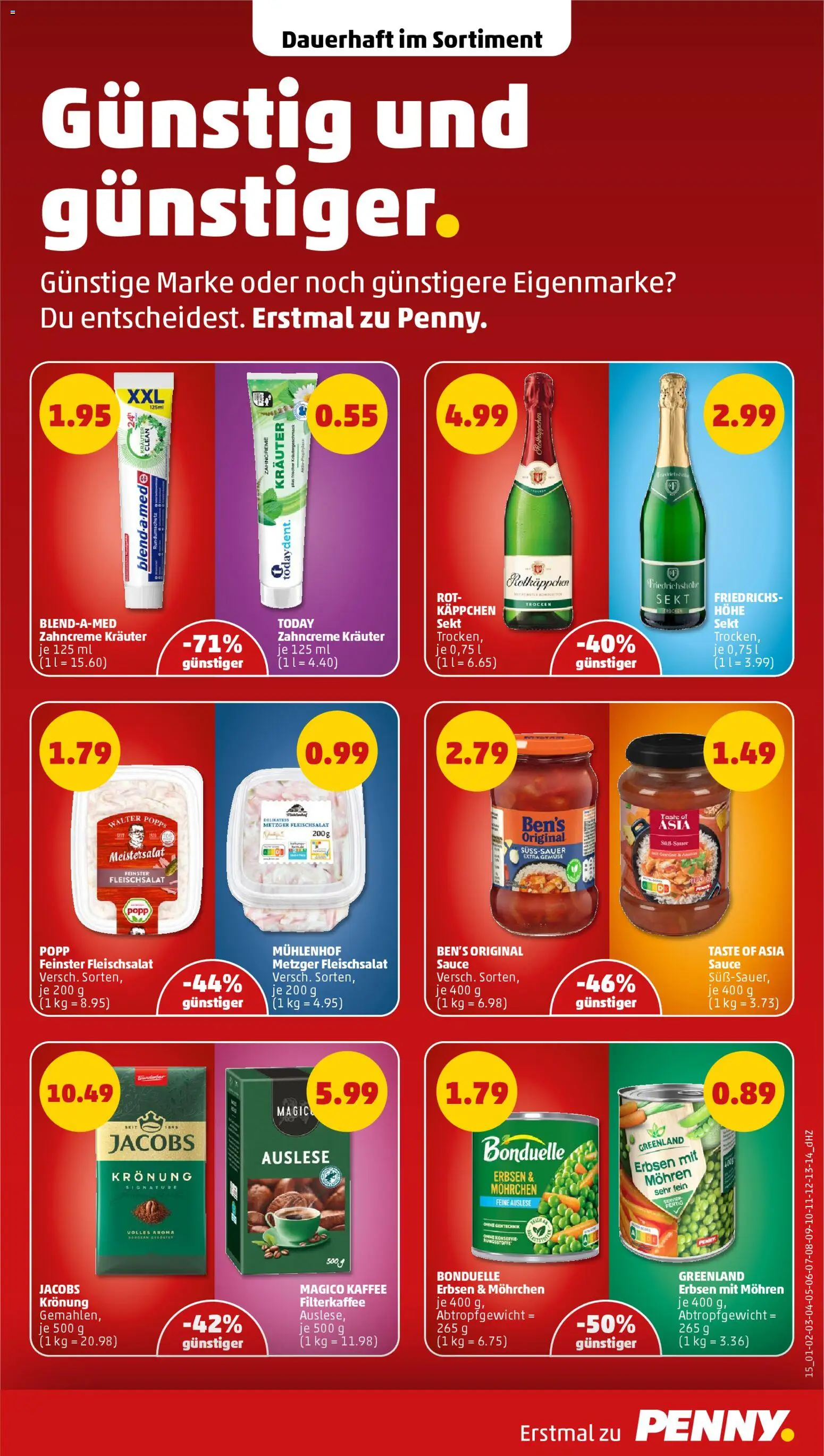 Penny Prospekt 	 – gültig ab 07.04.2026 | Seite: 15 | Produkte: Sekt, Mohren, Gemüse, Erbsen