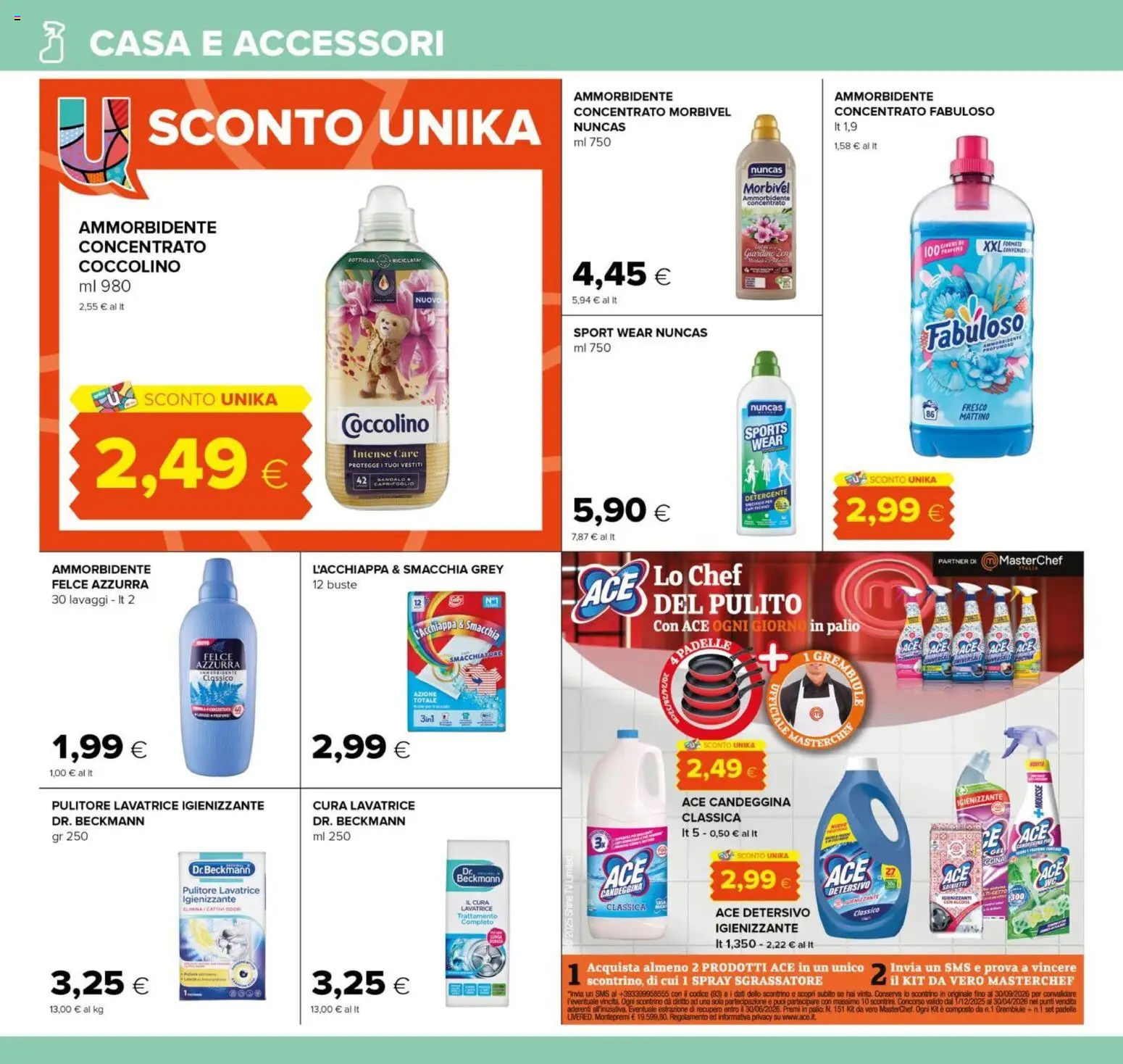 Volantino Oasi del 03.01.2026 | Pagina: 20 | Prodotti: Smacchiatore, Sgrassatore, TV, Bottiglia