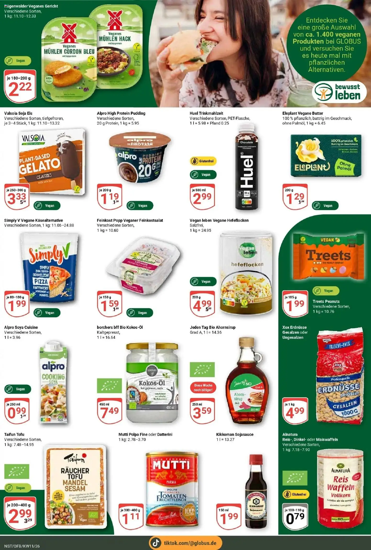 Globus prospekt Neustadt	 – gültig ab 09.03.2026 | Seite: 16 | Produkte: High protein pudding, Butter, Pudding, Alpro