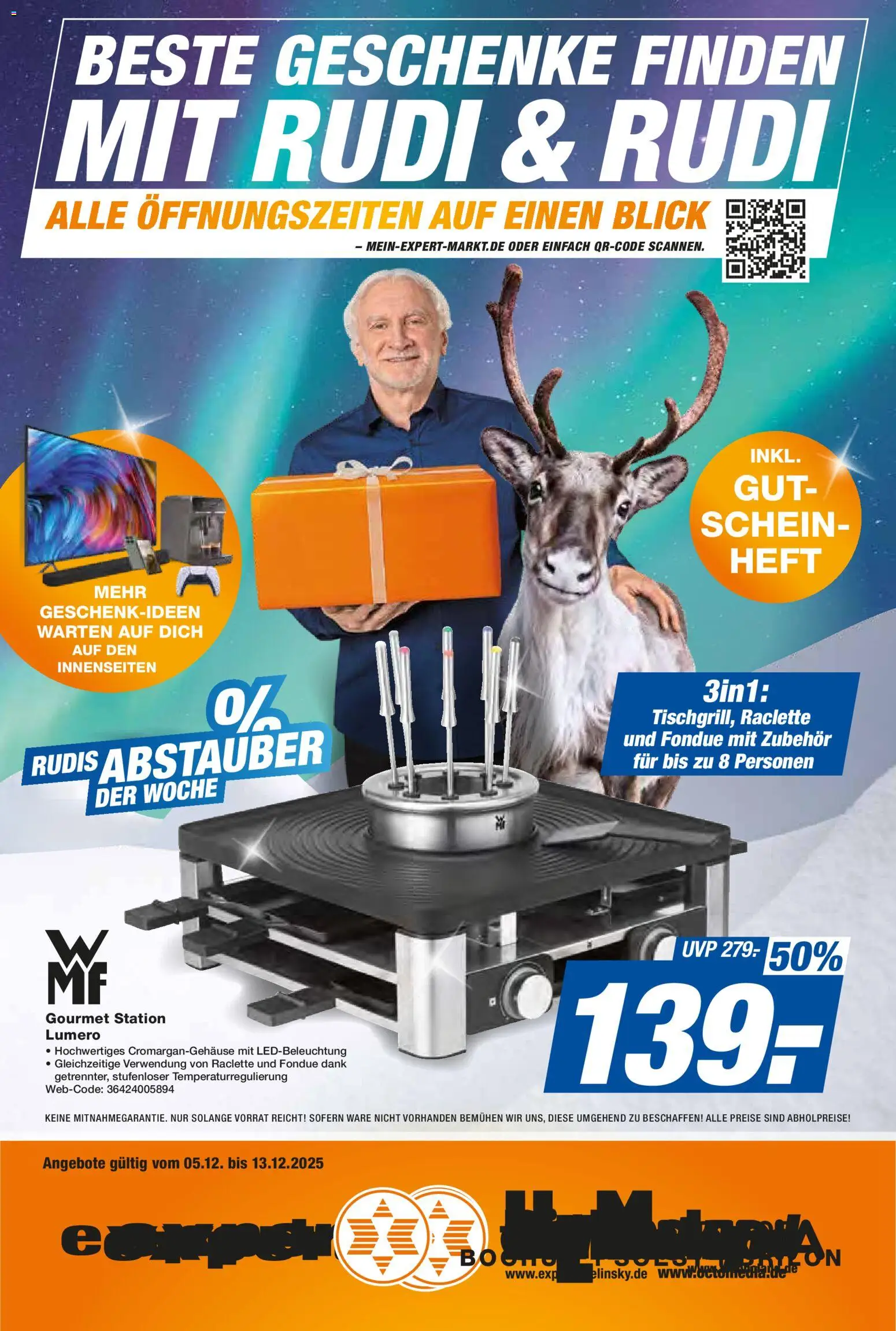 Expert  Aktuelle Beilage – gültig ab 05.12.2025 | Seite: 1 | Produkte: Raclette, Fondue