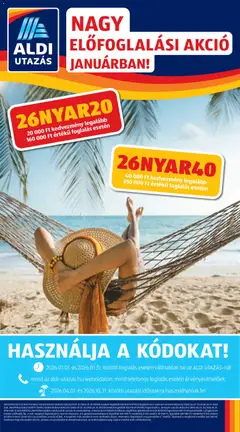 Aldi Utazás katalógus - amely érvényes a következő dátumtól: 15.01.2026