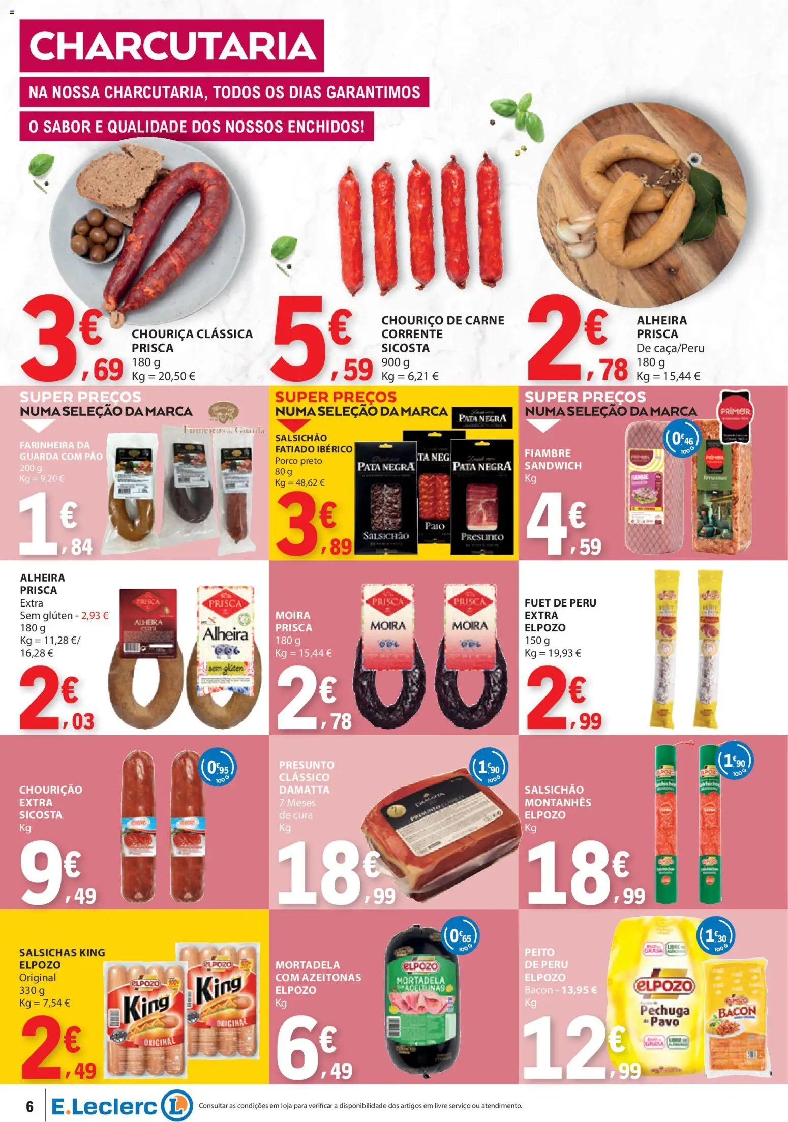 E.Leclerc folheto │ válido de 15.01.2026 | Página: 6 | Produtos: Peru, Pão, Chouriço, Alheira