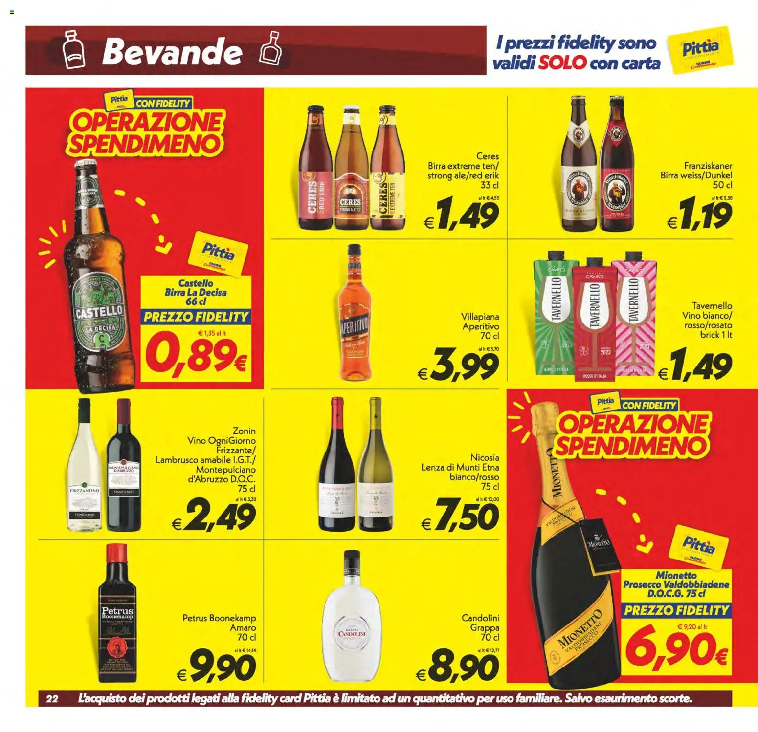 Volantino SuperConveniente del 14.11.2025 | Pagina: 22 | Prodotti: Birra, Prosecco, Amaro, Aperitivo