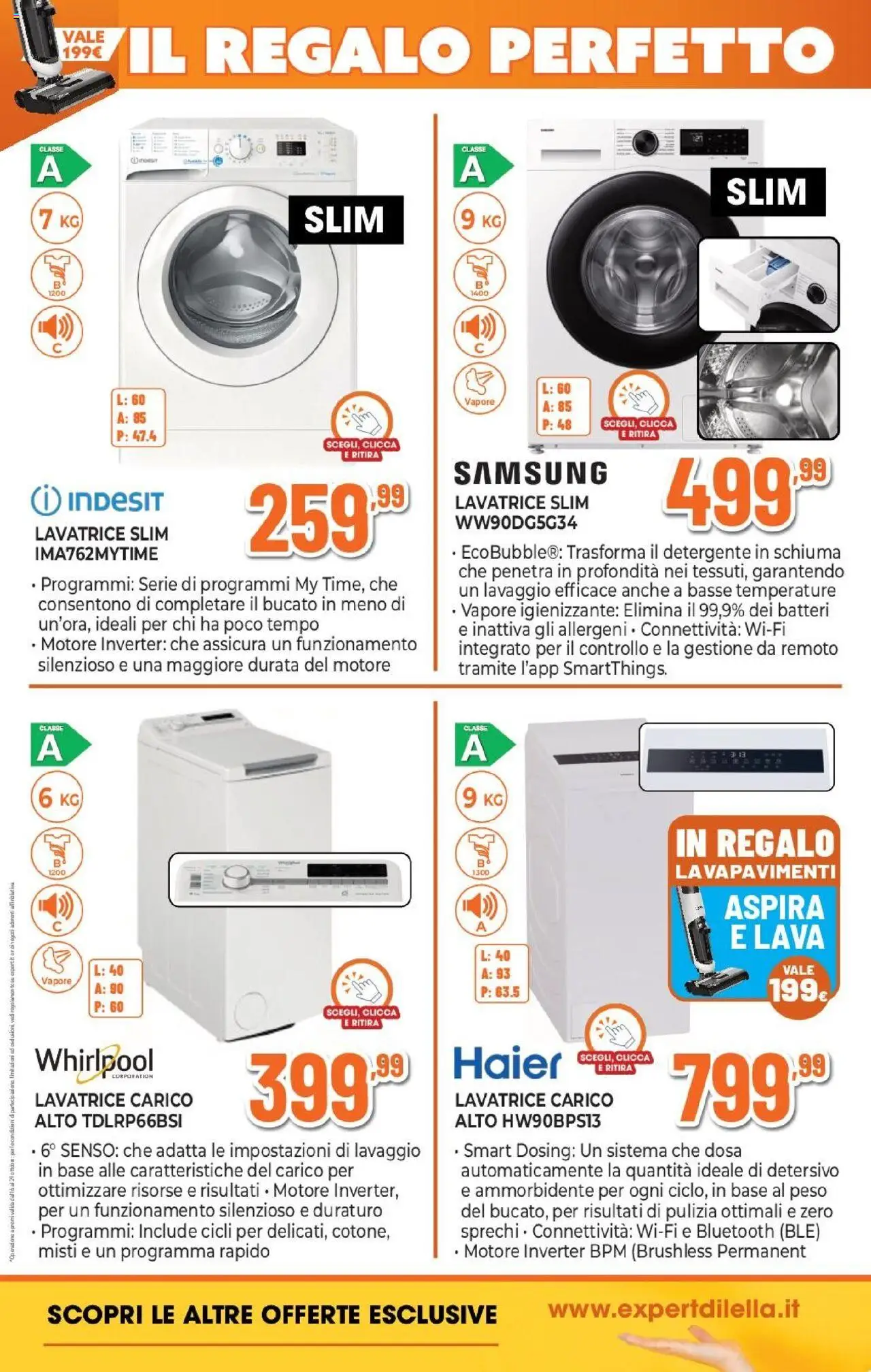 Volantino Expert del 16.10.2025 | Pagina: 3 | Prodotti: Ammorbidente, Detergente, Lavatrice, Samsung