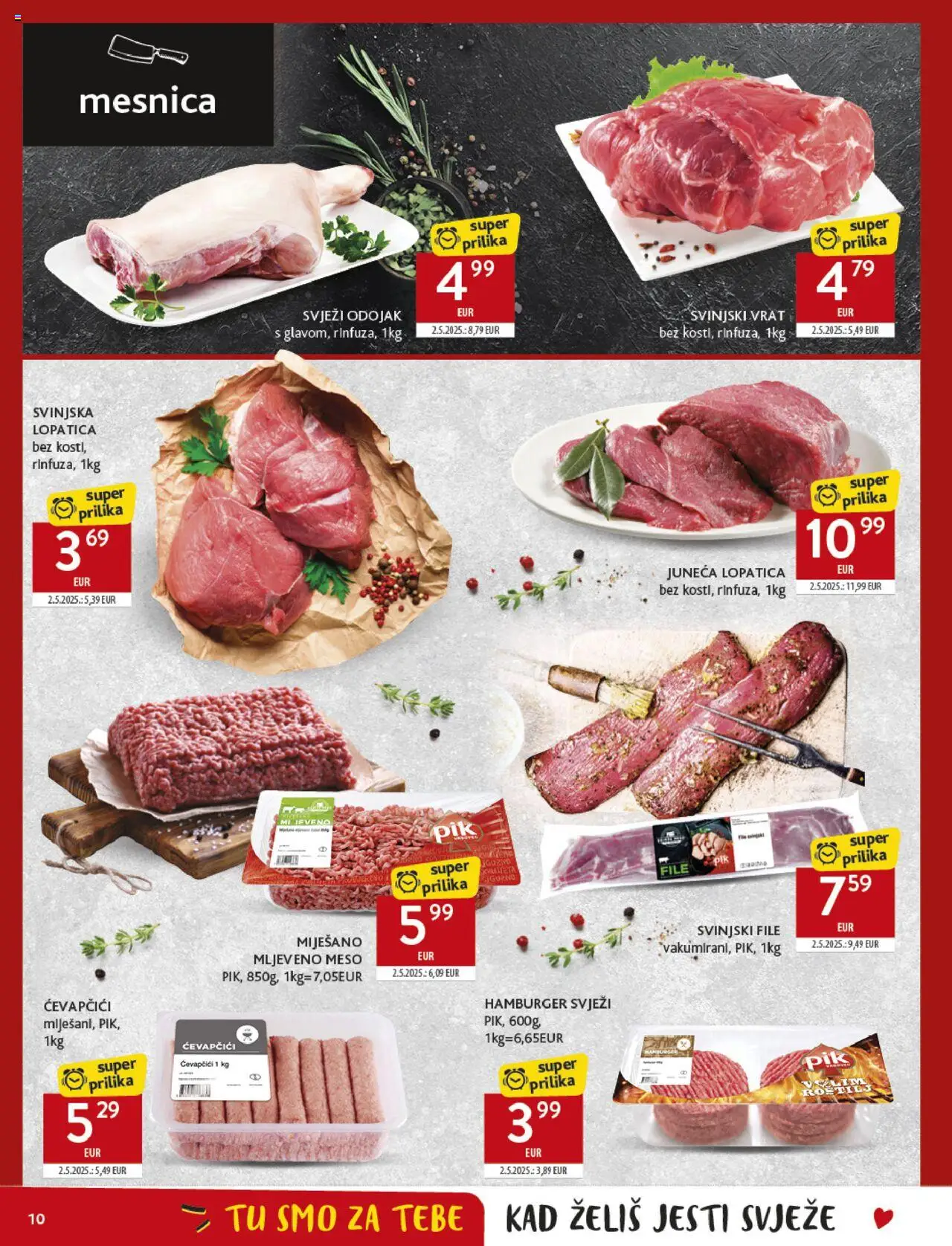Konzum HR akciós ujság - amely érvényes a következő dátumtól: 24.09.2025 | Oldal: 10 | Termékek: Hamburger