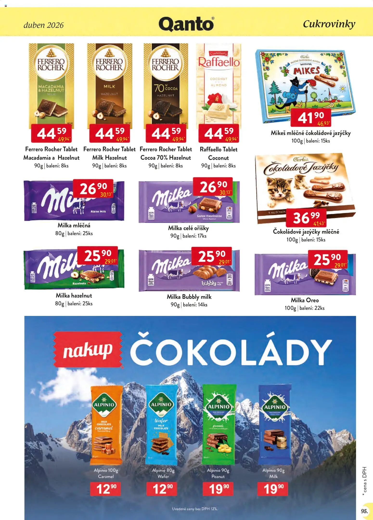 Astur & Qanto leták - Velkoobchod 04/2026 od 01.04.2026 | Strana: 95 | Produkty: Milka, Oříšky, Oreo, Milk chocolate