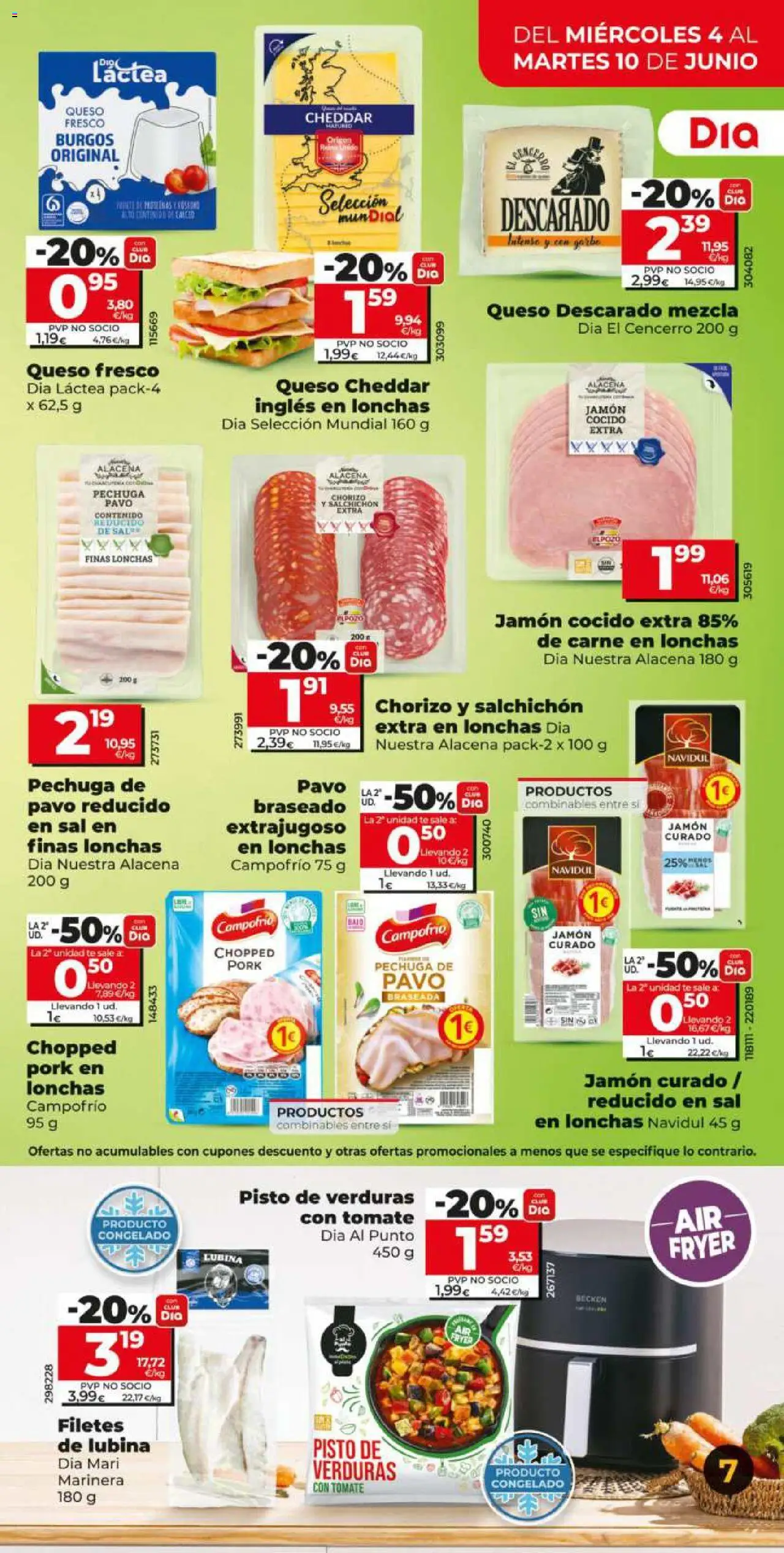 Dia - folleto Market │ válido desde el 04.06.2025 | Página: 7 | Productos: Queso, Jamón, Jamón cocido, Té