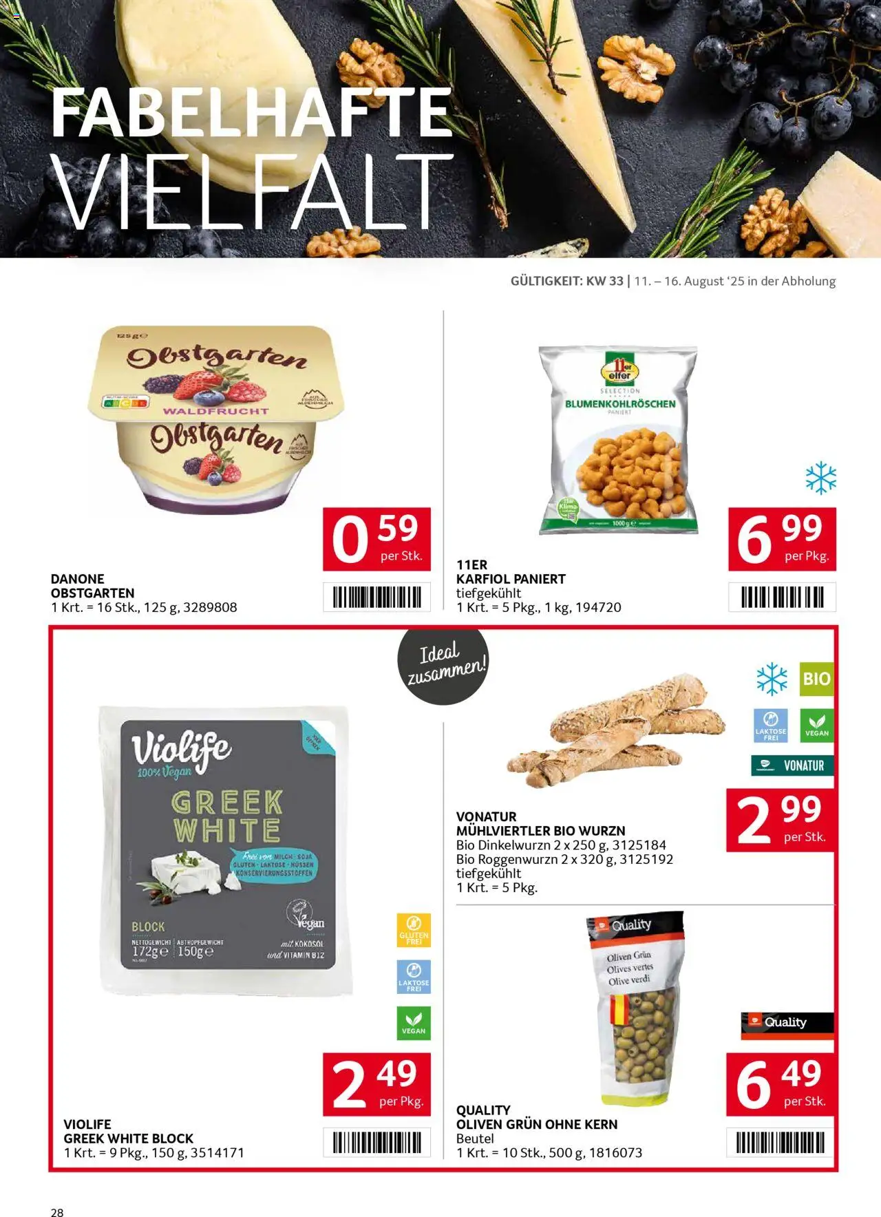 Transgourmet Flugblatt gültig ab 10.08.2025 | Seite: 28 | Produkte: Szeder, Milch