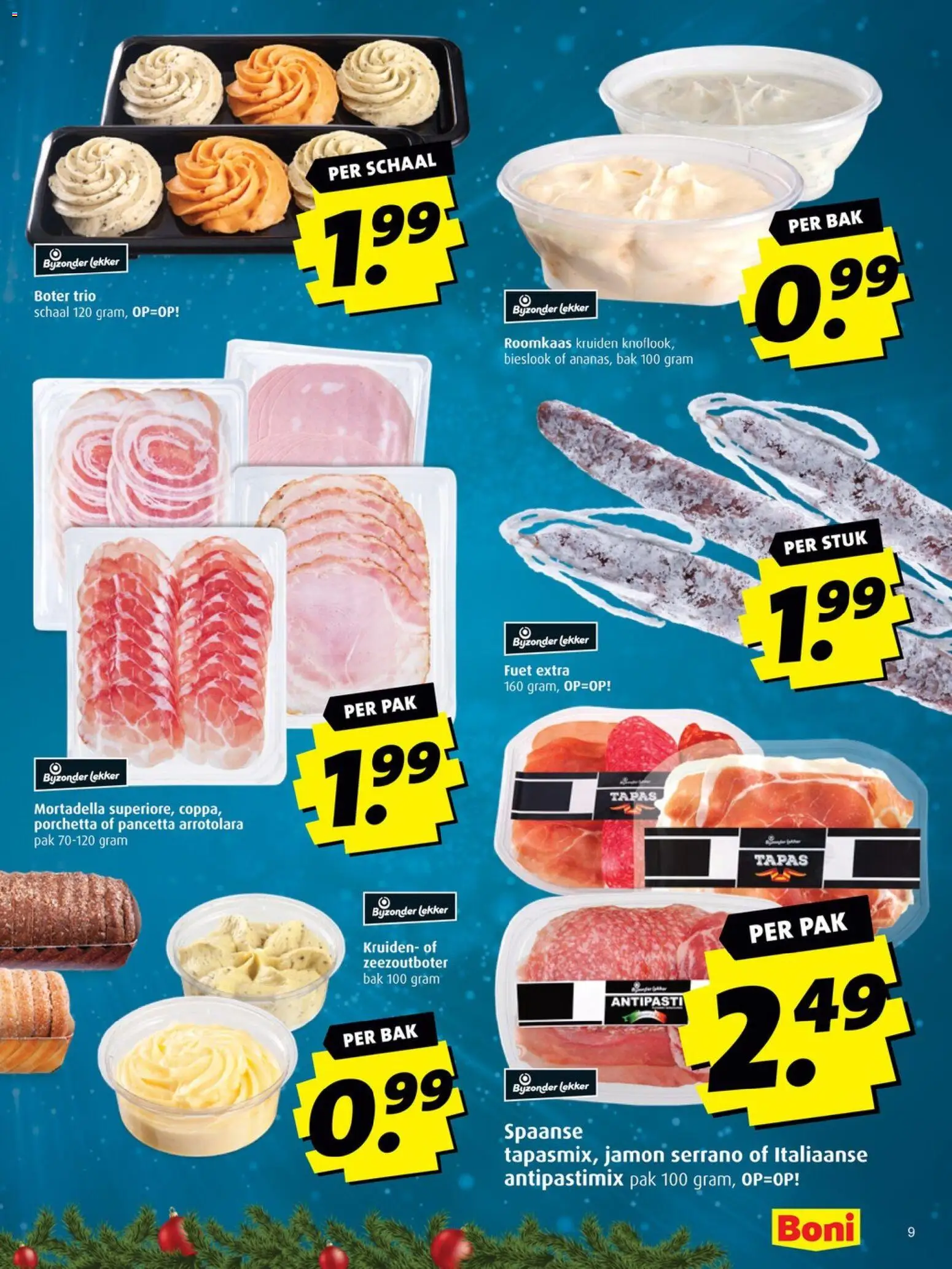 {H1} | Pagina: 9 | Producten: Boter, Schaal, Roomkaas, Tortazsele