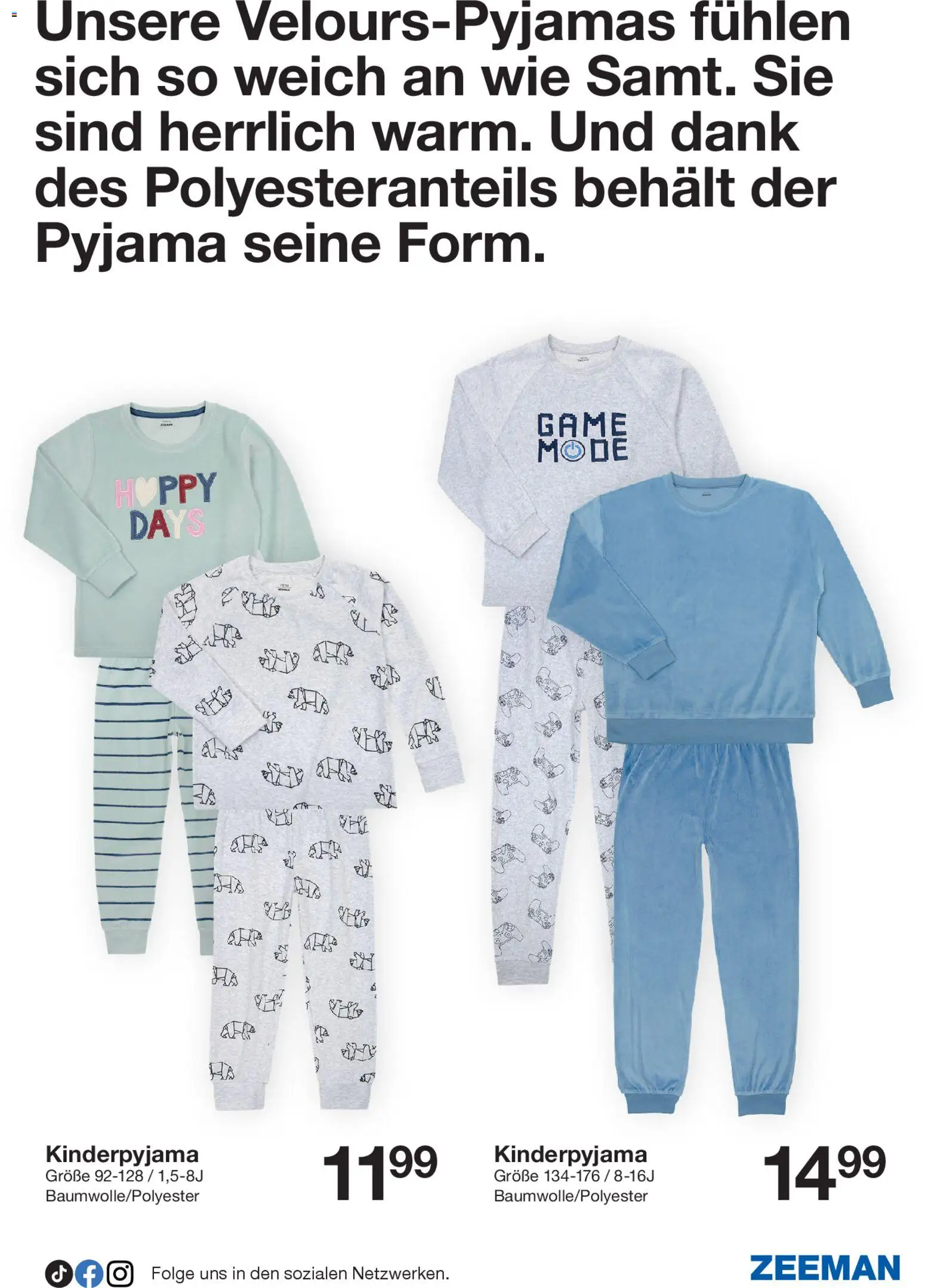 Zeeman Prospekt 	 – gültig ab 25.10.2025 | Seite: 12 | Produkte: Pyjama