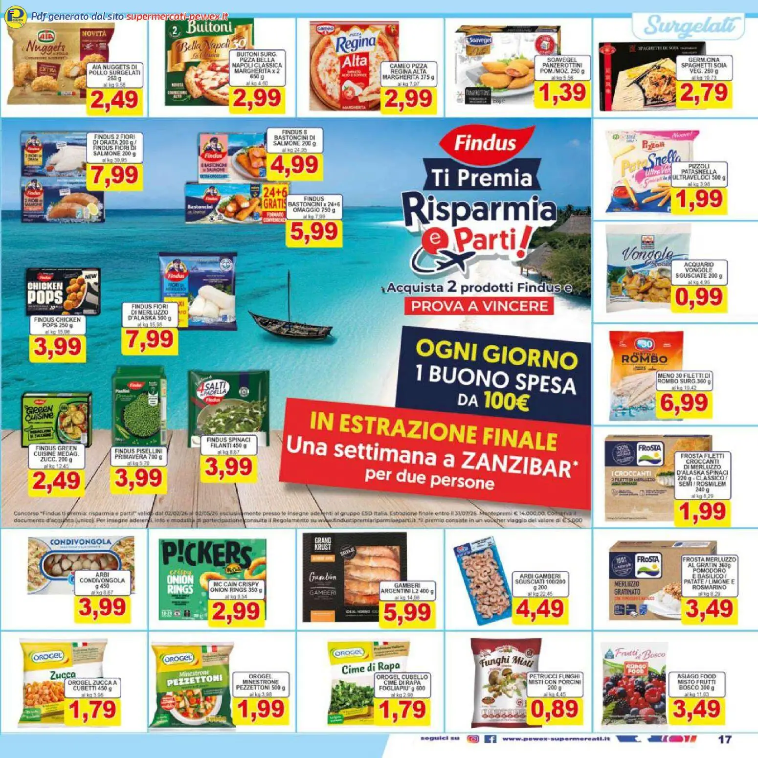 Volantino Pewex del 06.03.2026 | Pagina: 17 | Prodotti: Pollo, Salmone, Merluzzo, Funghi