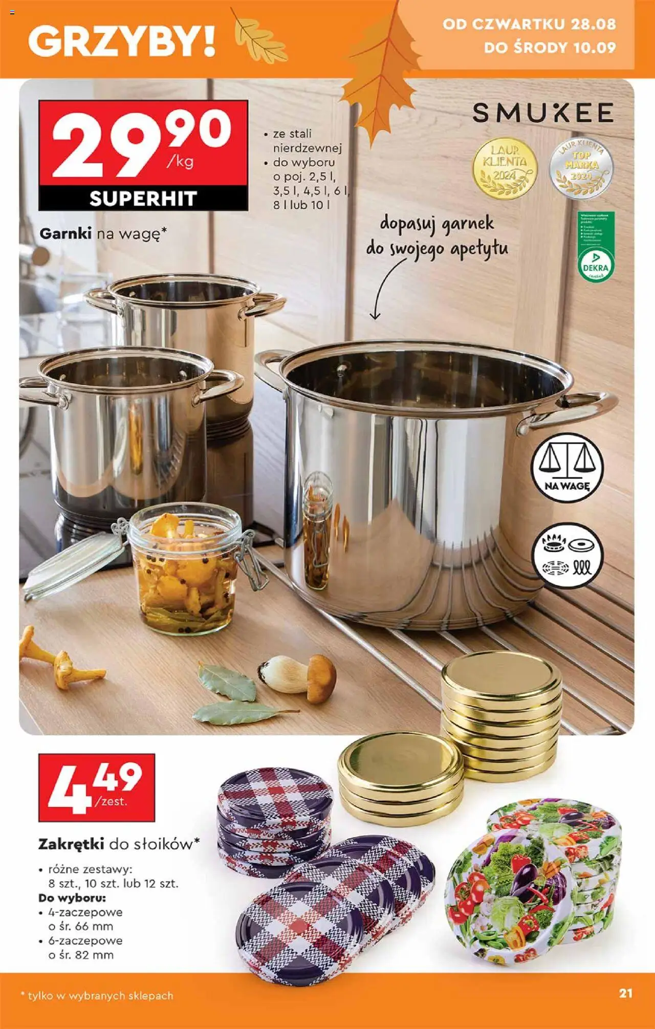 Biedronka gazetka - Hity i inspiracje od 25.08.2025 | Strona: 21 | Produkty: Garnek, Garnki