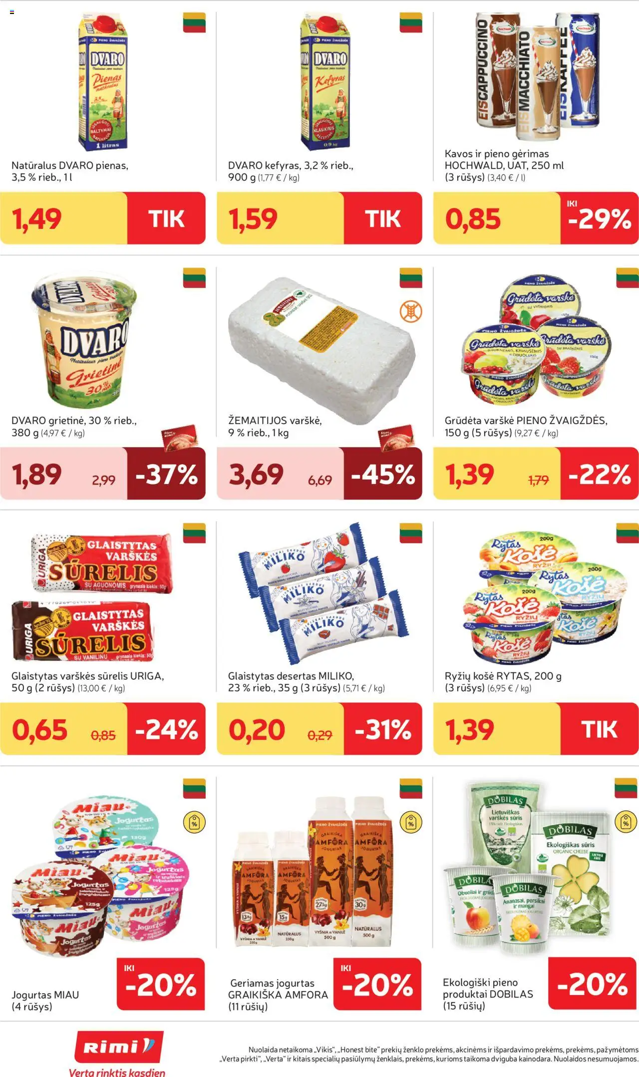 Rimi - Leidinys│galioja nuo 22.07.2025 | Puslapis: 18 | Prekių: Sūrelis, Pienas, Sūris, Varškė