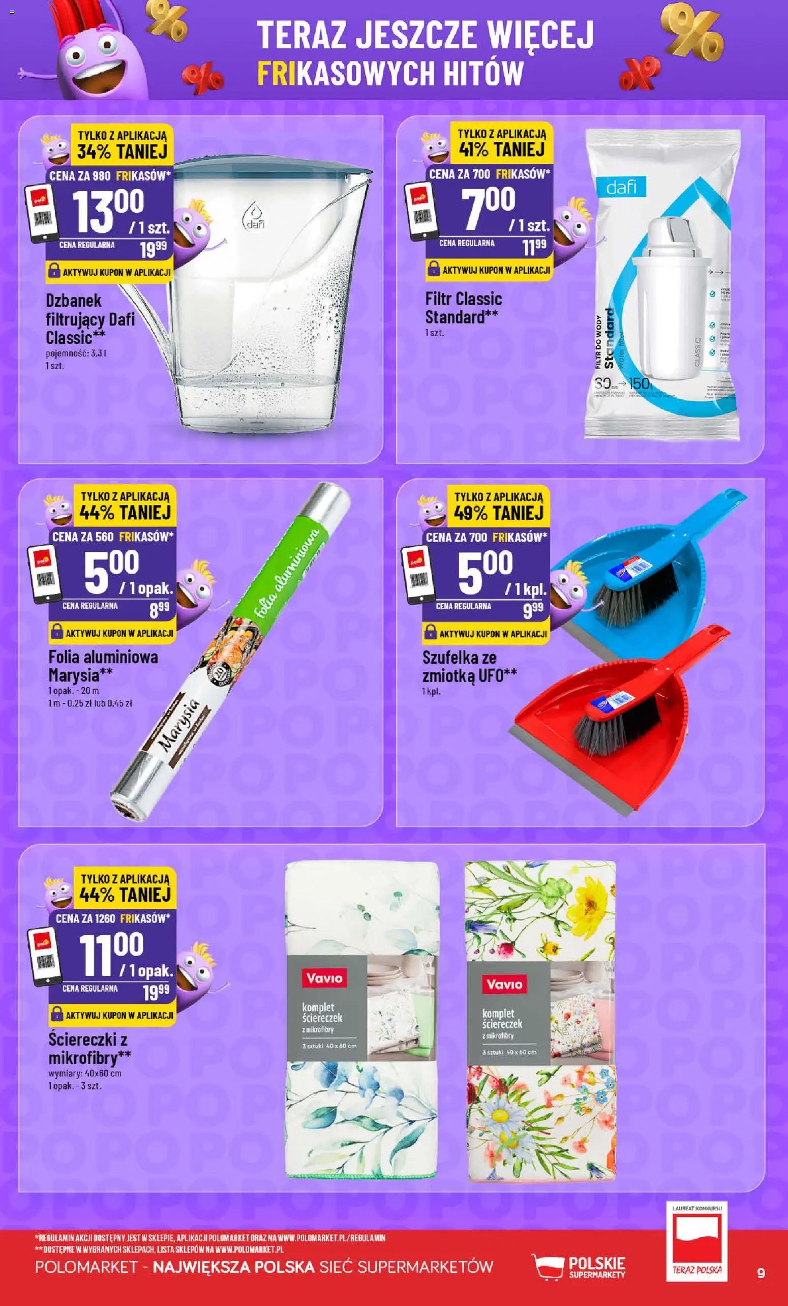 POLOmarket gazetka - Frikasowe Hity od 08.04.2026 | Strona: 9 | Produkty: Dzbanek, Filtr do wody