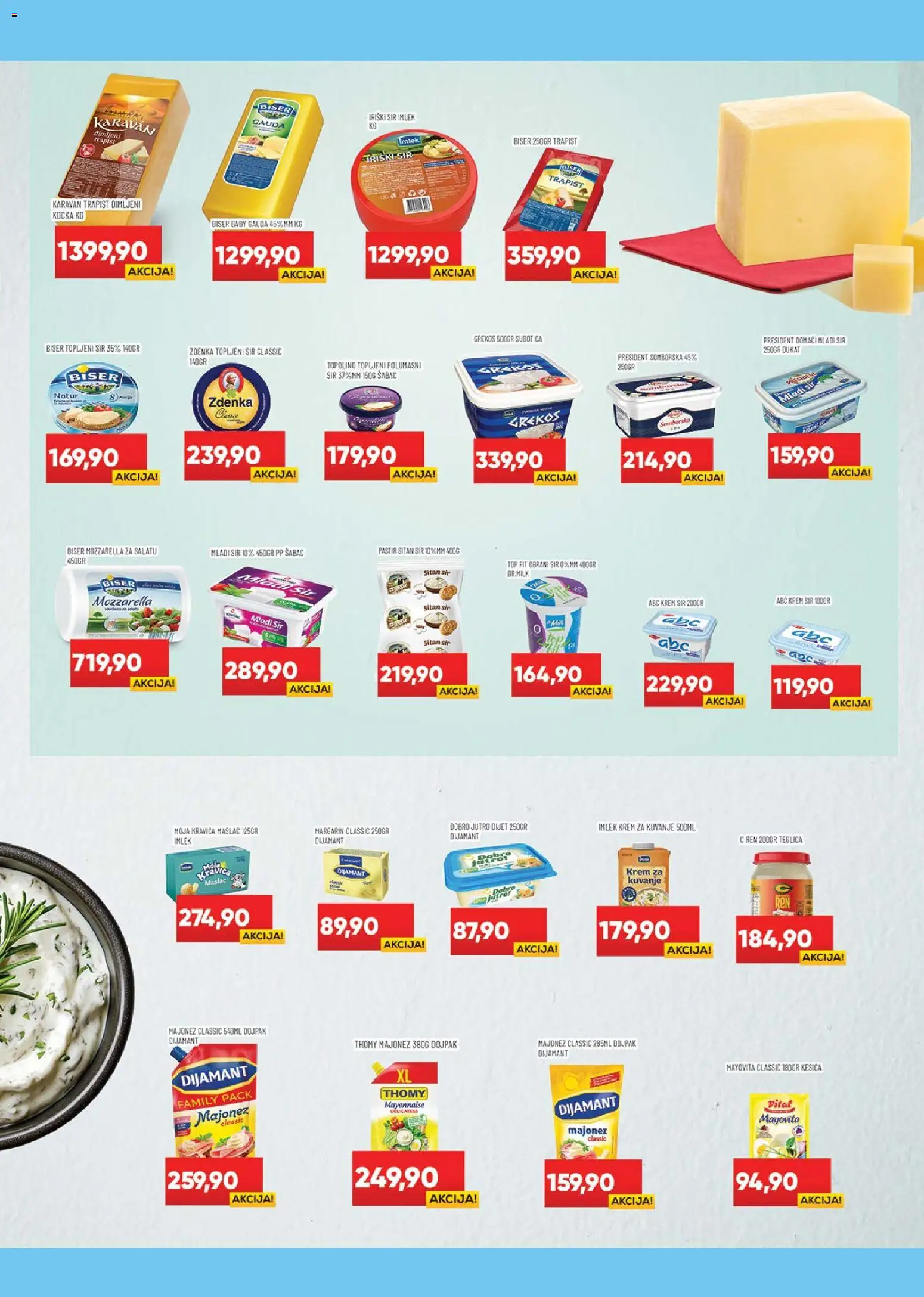 Medius katalog - važi od 24.03.2026 | Strana: 4 | Proizvode: Riški sir, Sitan sir, Mladi sir, Topljeni sir