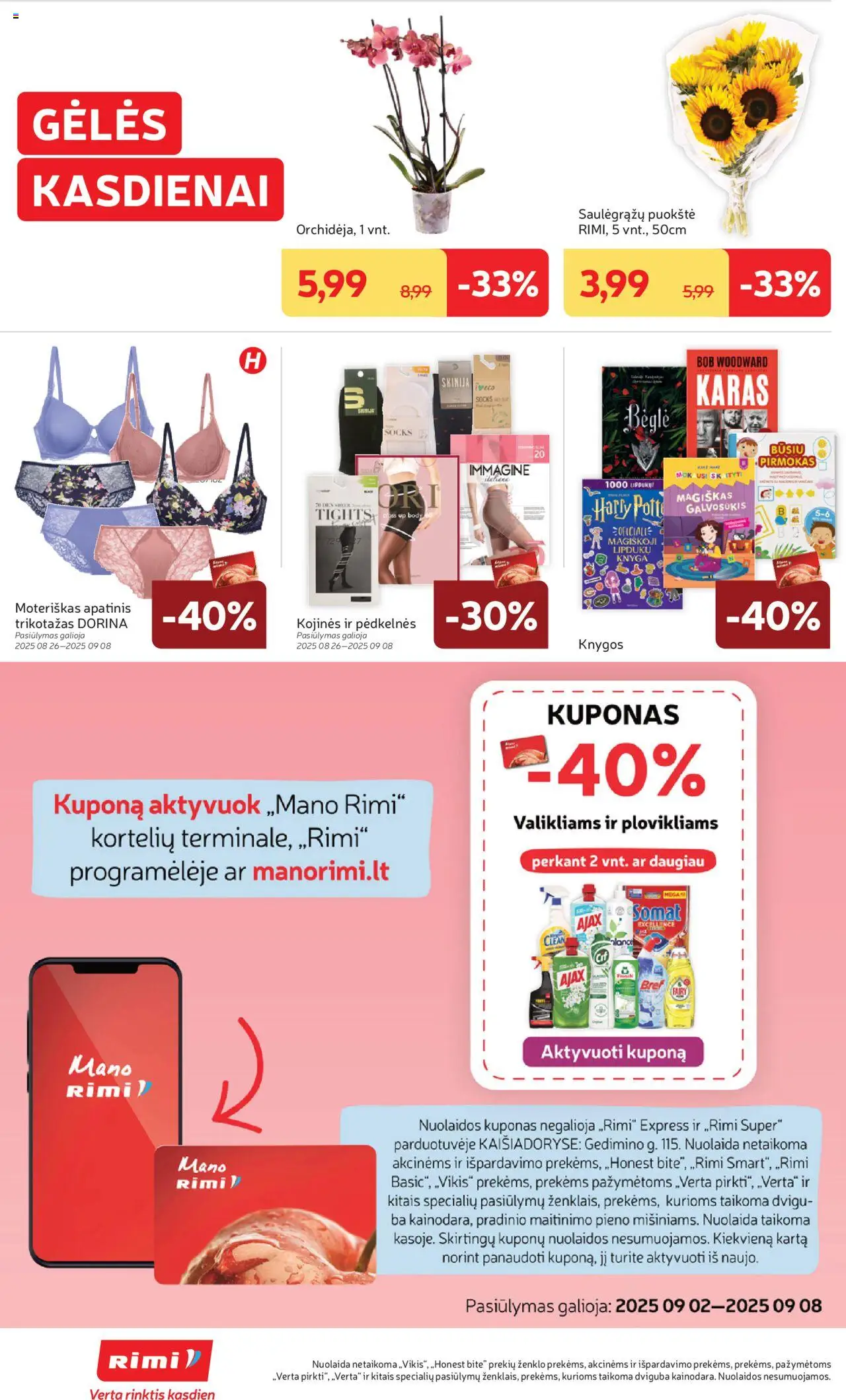 Rimi - Leidinys│galioja nuo 02.09.2025 | Puslapis: 34 | Prekių: Pėdkelnės, Kojinės