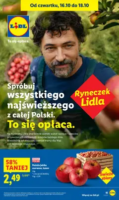 Pogląd oferty "Polskie jabłka czerwone, luzem, 1 kg" - ważna od 16.10.2025 | Strona: 19 | Produkty: Jabłka