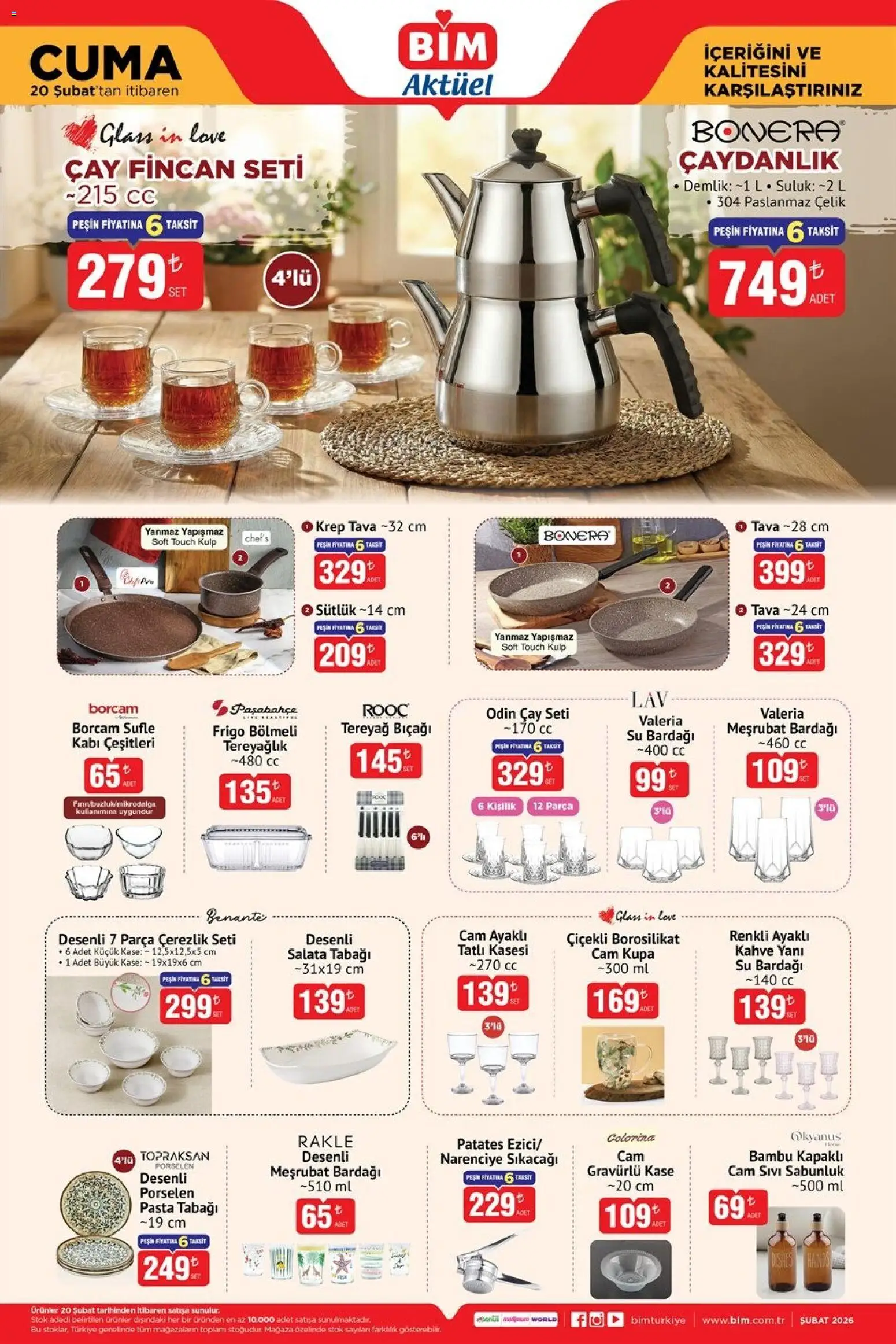 BİM Katalog Cuma - 20.02.2026 tarihinden itibaren geçerlidir | Sayfa: 4 | Ürünler: Narenciye sıkacağı, Kaşe, Salata, Su