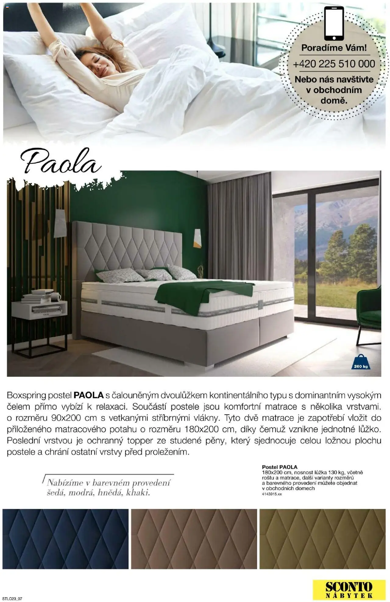 Sconto nábytek katalog - Ložnice od 01.01.2025 | Strana: 7 | Produkty: Postele, Nábytek, Postel, Matrace