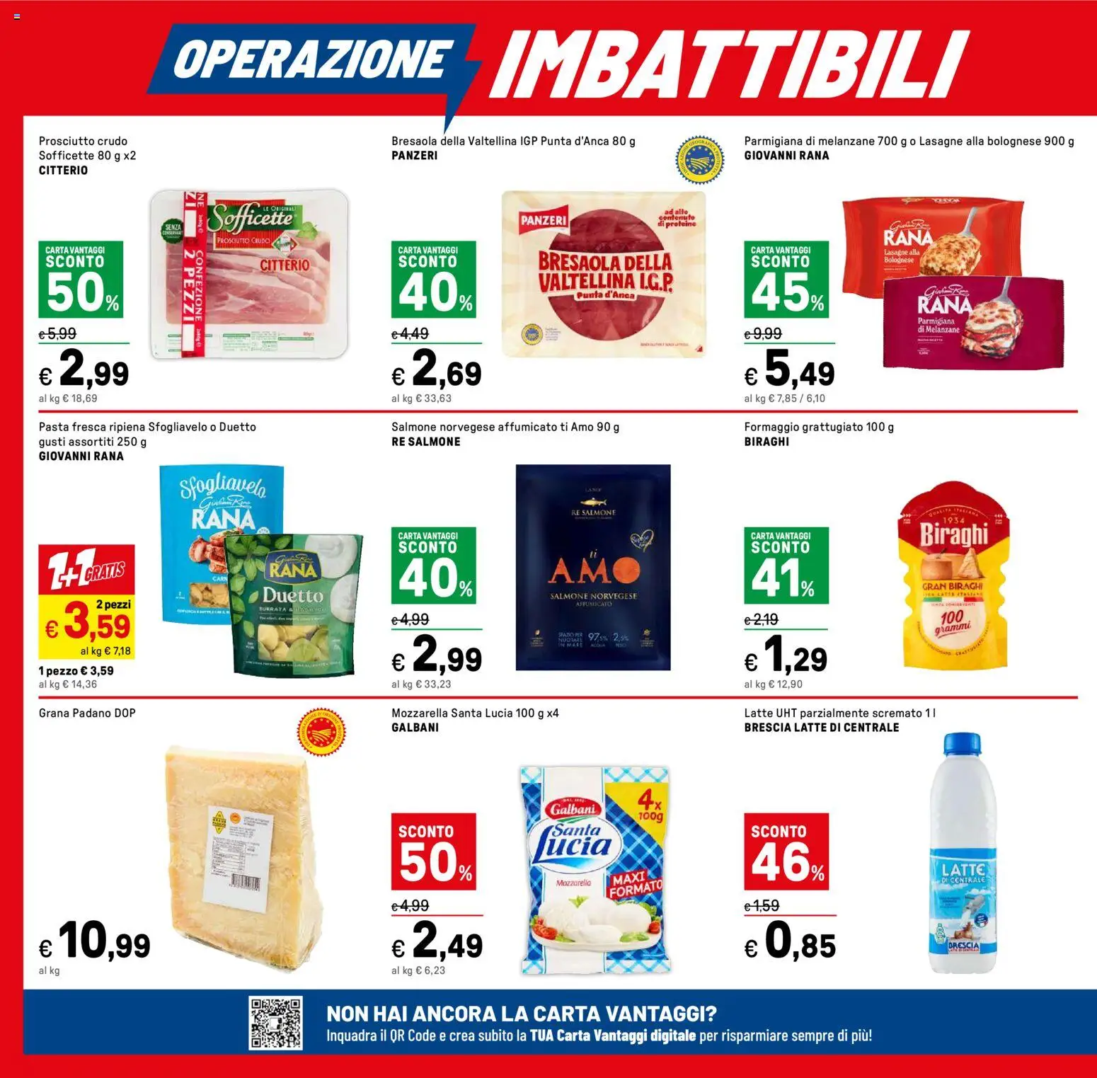 Volantino Iper del 03.11.2025 | Pagina: 2 | Prodotti: Salmone, Bresaola, Latte, Pasta