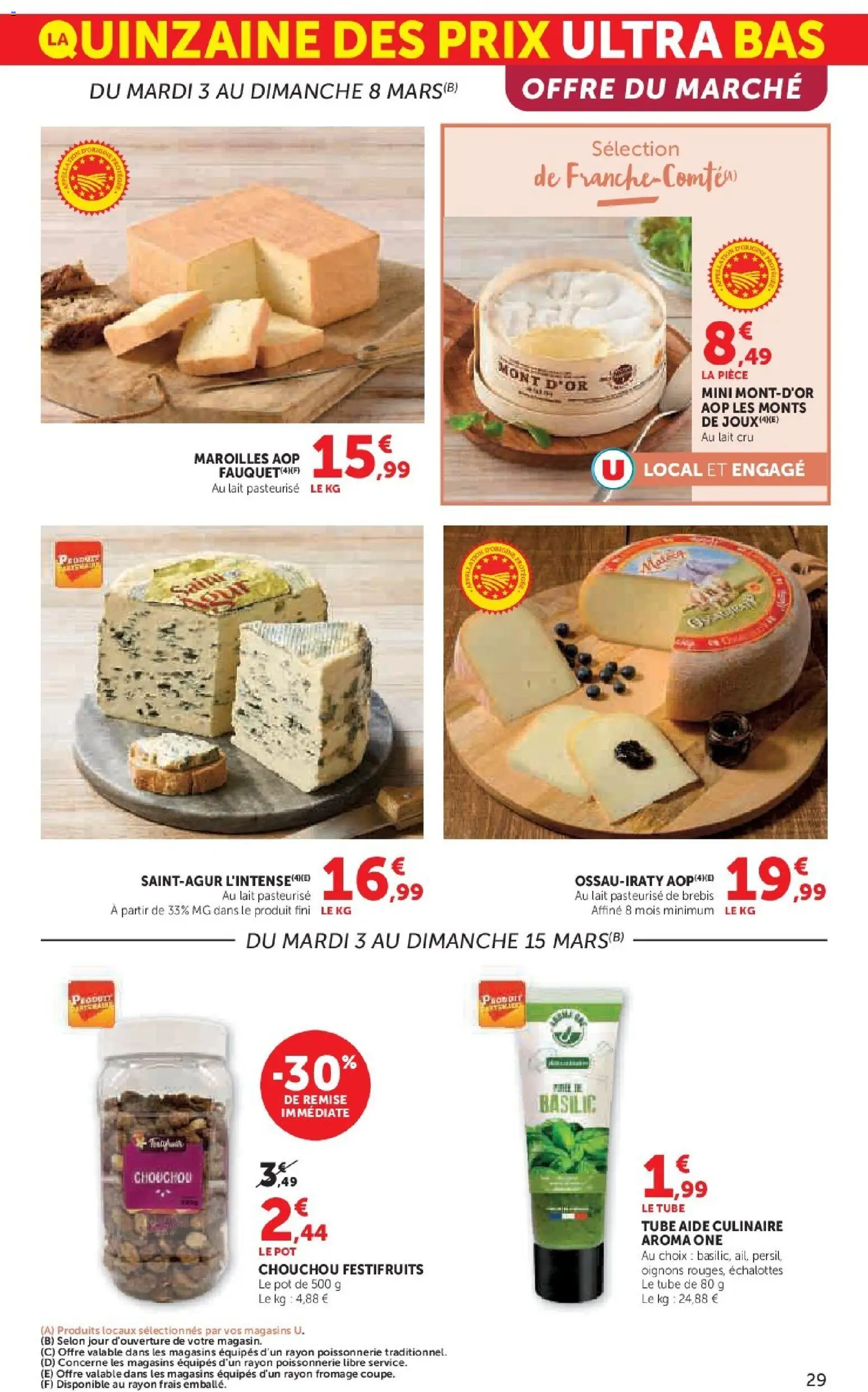 {H1} | Page: 29 | Produits: Chouchou, Poissonnerie, Lait, Fromage