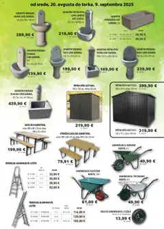 Živex katalog │ velja od 20.08.2025 | Stran: 7 | Izdelki: Miza, Umivalnik, Samokolnica