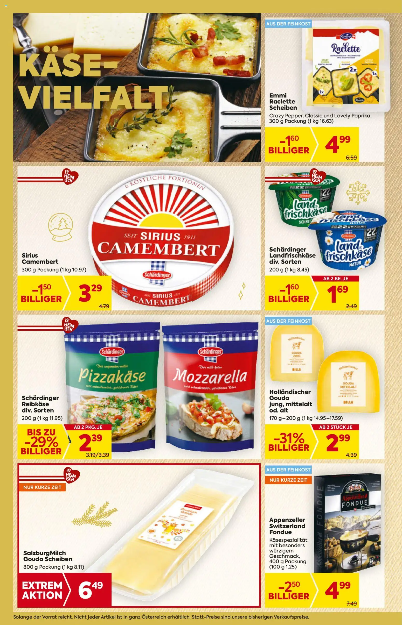 Billa Flugblatt - Steiermark gültig ab 04.12.2025 | Seite: 10 | Produkte: Käse