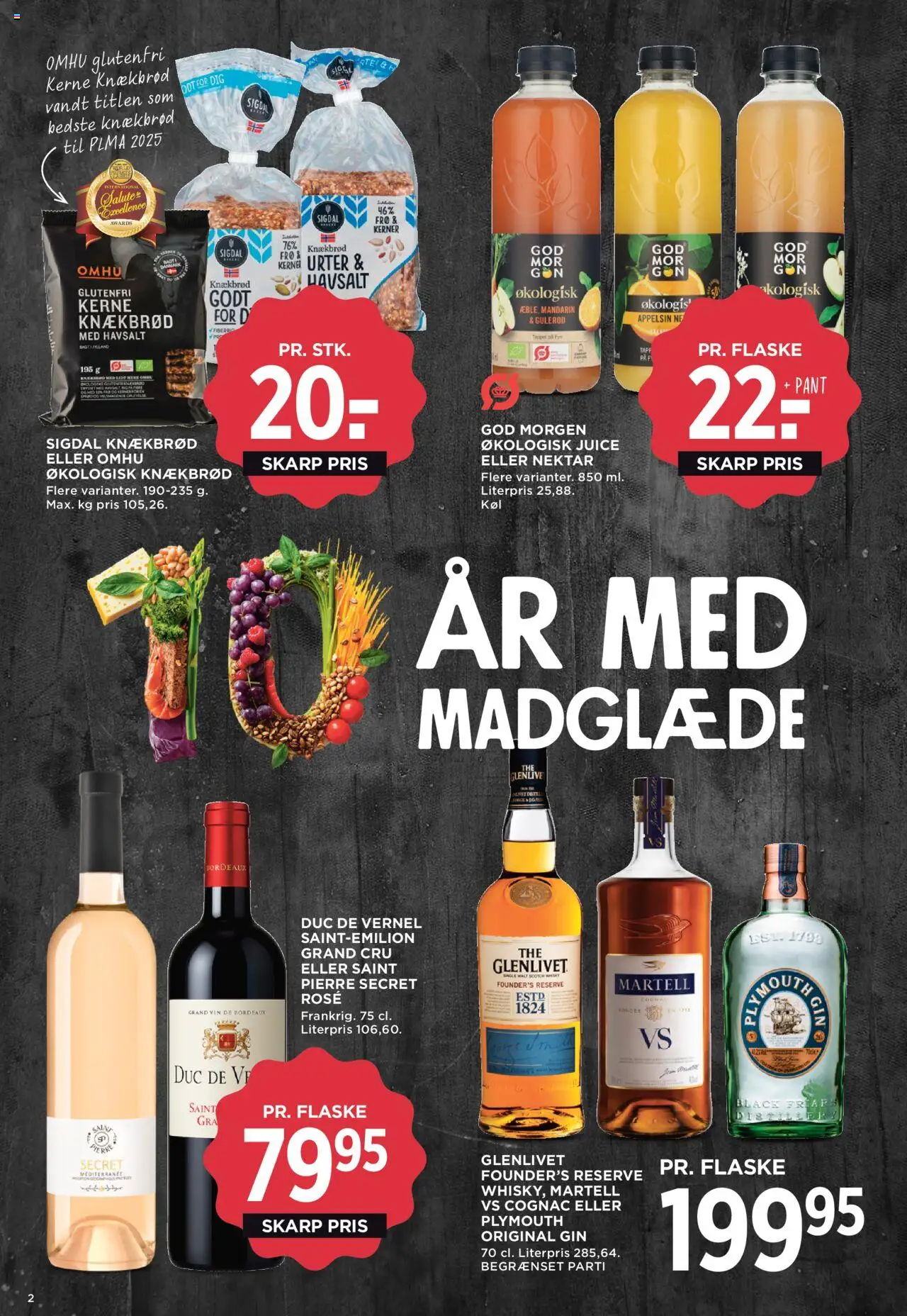 Meny Tilbudsavis gyldig fra 04.07.2025 | Side: 2 | Produkter: Vin, Gin, Whisky, Knækbrød