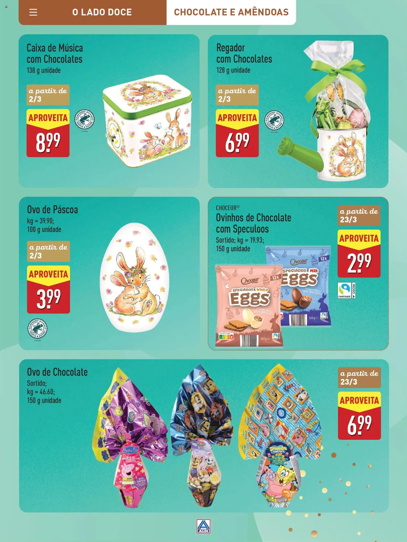 Aldi Especial Páscoa │ válido de 11.03.2026 | Página: 16 | Produtos: Chocolates, Ovo de páscoa, Caixa, Chocolate