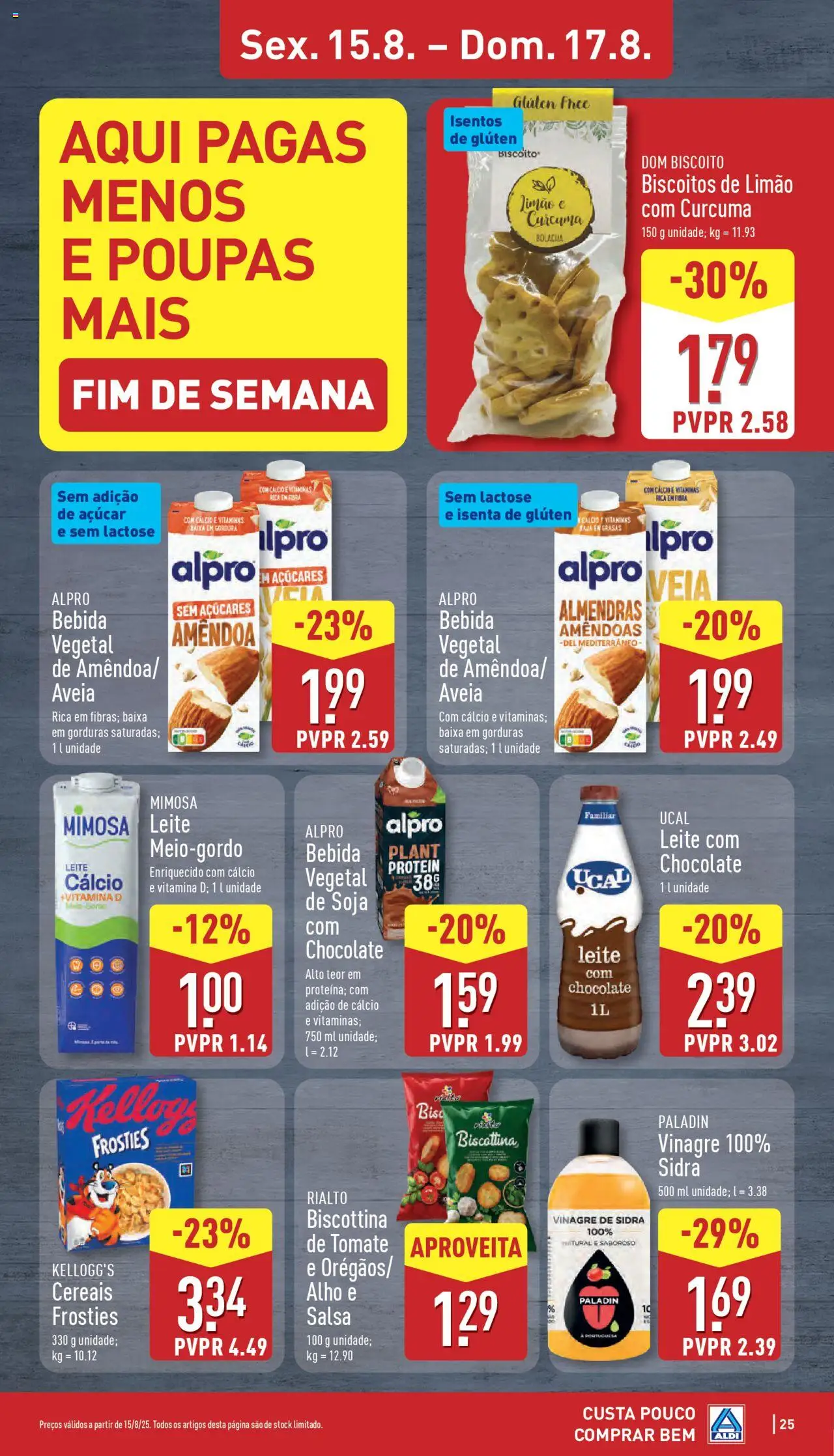 Aldi folheto │ válido de 11.08.2025 | Página: 25 | Produtos: Aveia, Amêndoas, Tomate, Cereais