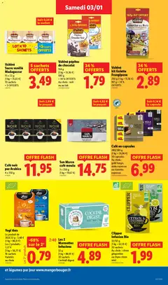 LIDL - Prévisualisation de Vahiné pépites de chocolat, 134 g (1 kg = 13,36 €) 100 g + 34% OFFERTS Au choix : noir ou au lait valide à partir de 03.01.2026 | Page: 21