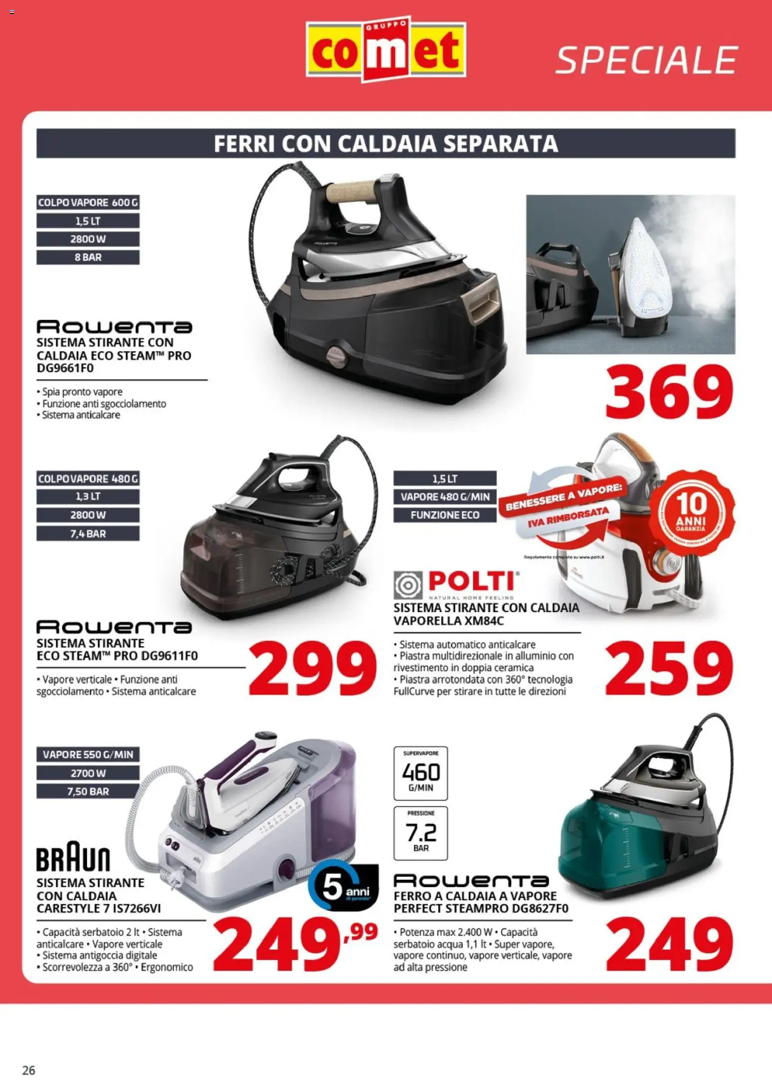 Volantino Comet del 24.04.2026 | Pagina: 26 | Prodotti: Caldaia, Anticalcare, Acqua, Alluminio