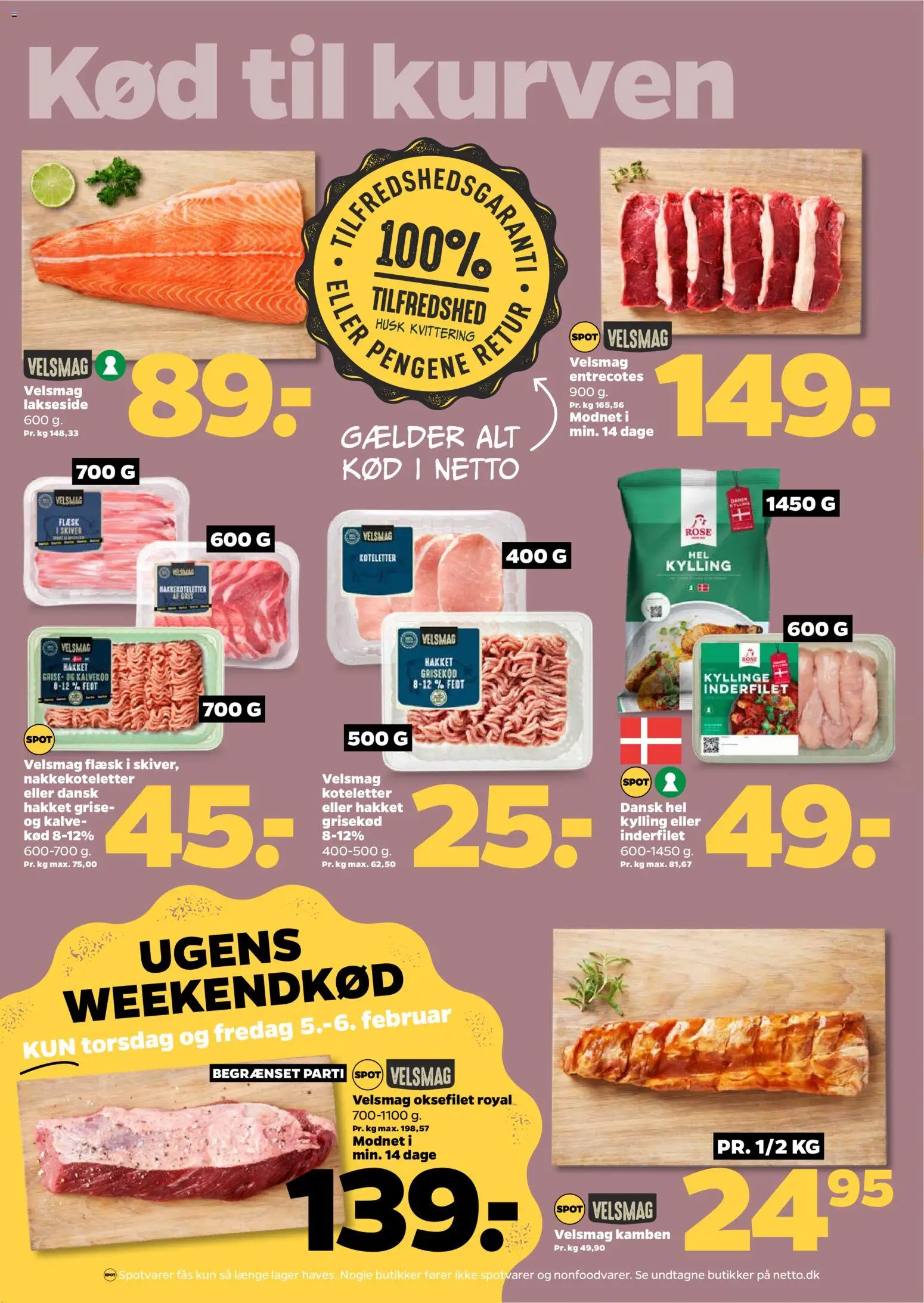 Netto tilbudsavis – gyldig fra 31.01.2026 | Side: 12 | Produkter: Ribs, Koteletter, Entrecote