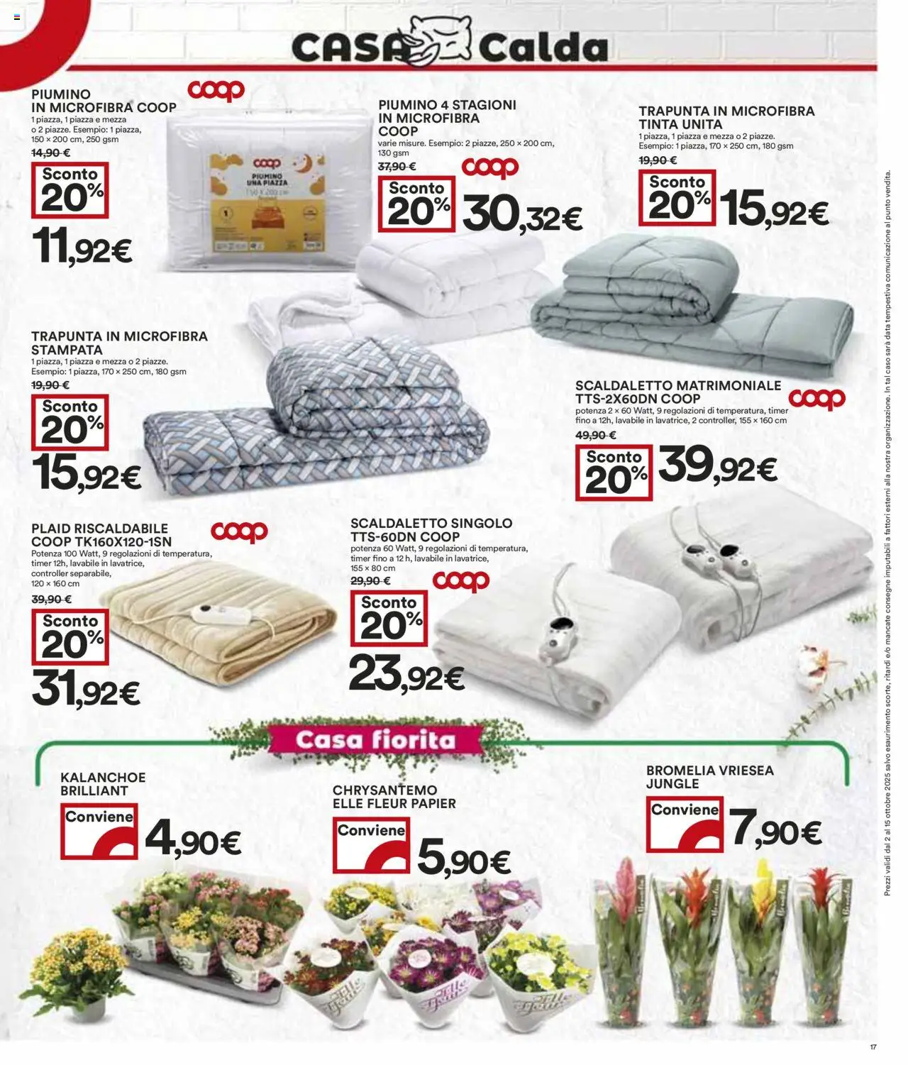 Volantino COOP del 02.10.2025 | Pagina: 17 | Prodotti: Plaid, Trapunta, Data