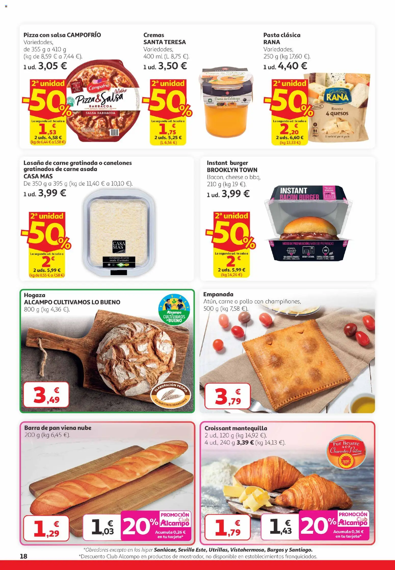 Alcampo -  Canarias │ válido desde el 26.02.2026 | Página: 18 | Productos: Pizza, Pasta, Té, Lasaña