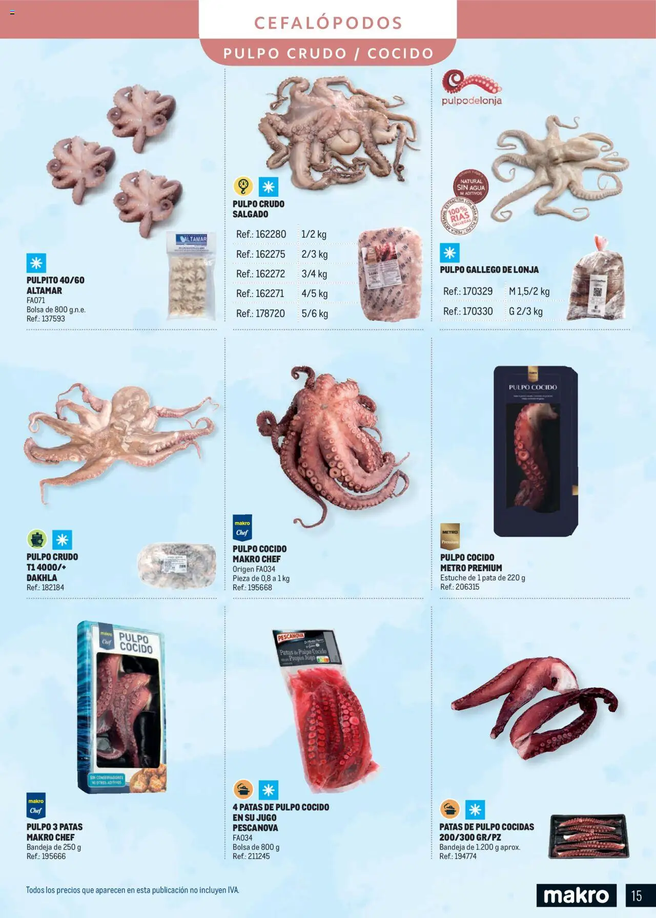 Makro - Especial Pescados Centro │ válido desde el 11.06.2025 | Página: 15 | Productos: Jugo, Bolsa, Bandeja