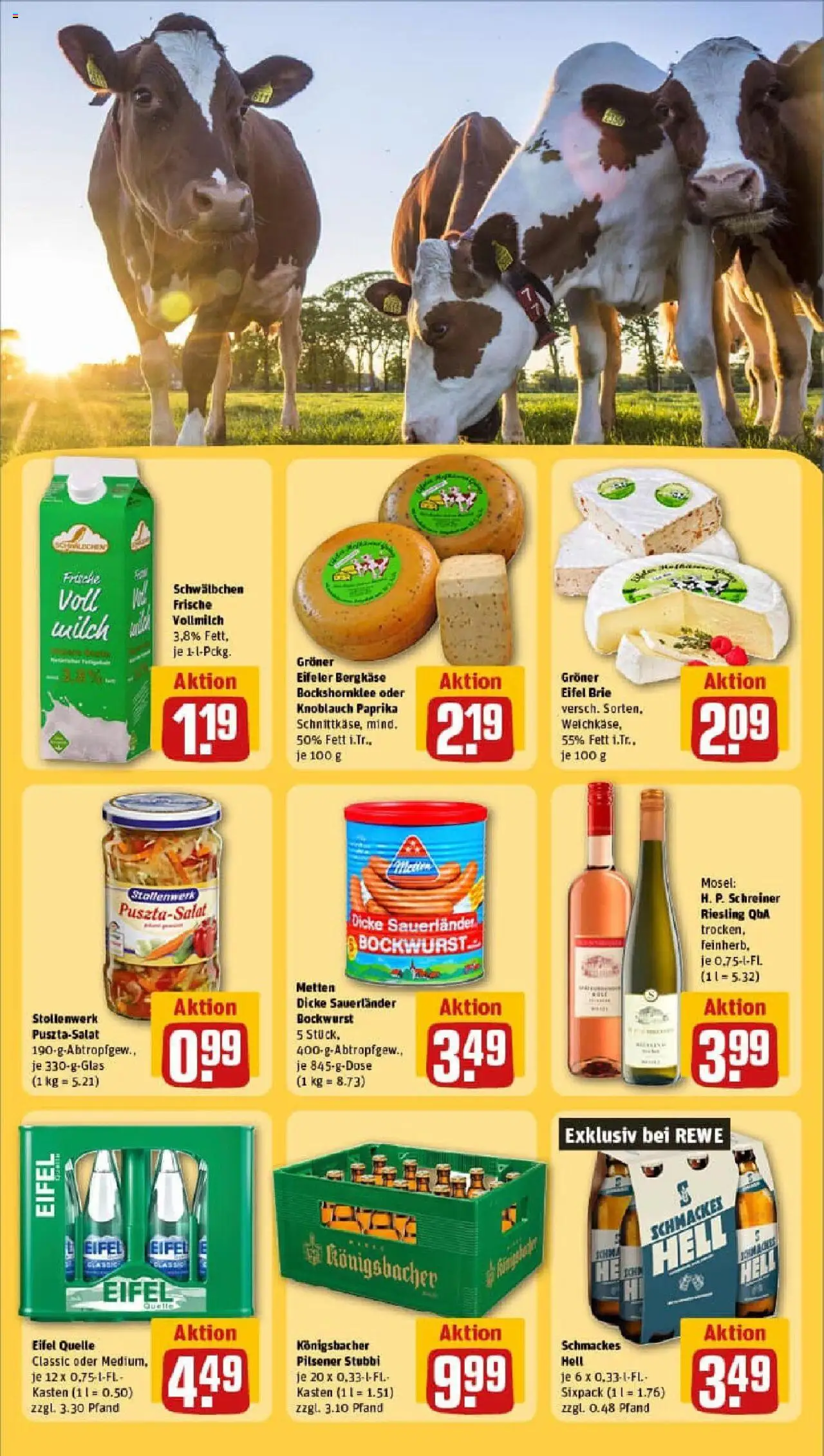 Rewe prospekt Speicher	 - gültig ab dem 29.06.2025 | Seite: 25 | Produkte: Bockwurst, Dicke sauerlander bockwurst, Milch, Knoblauch