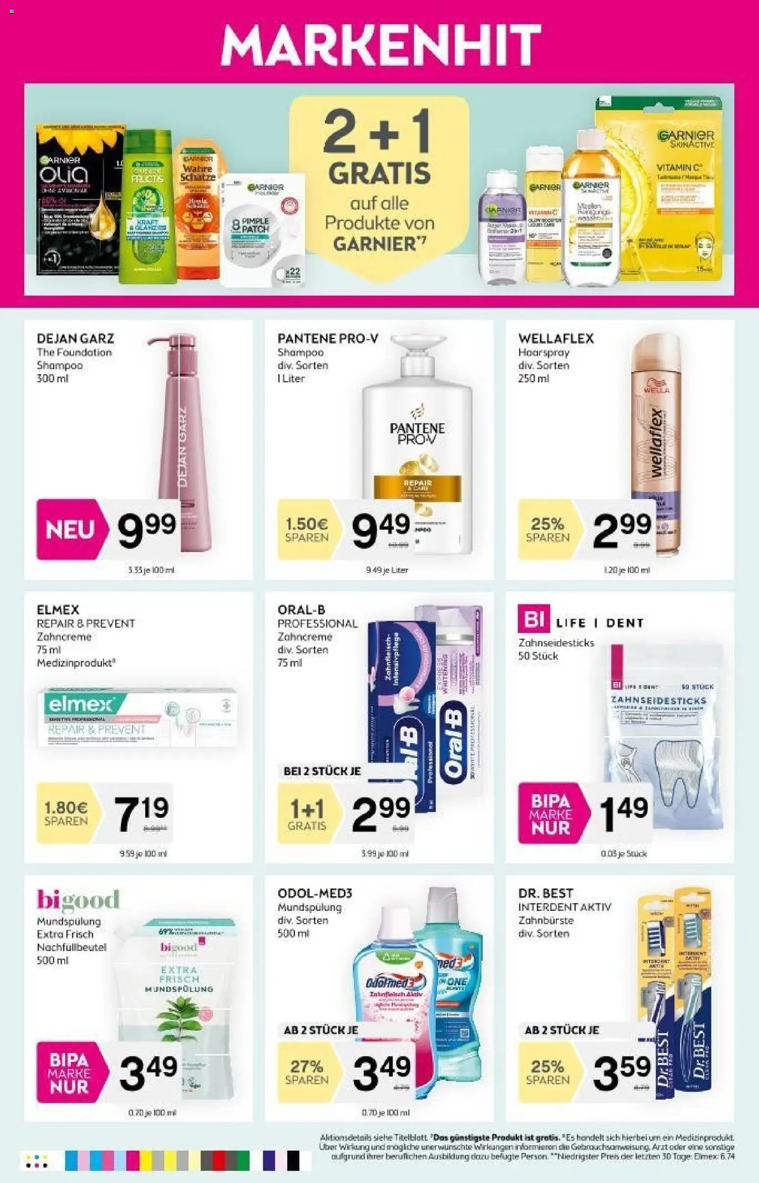 Bipa Flugblatt gültig ab 23.10.2025 | Seite: 9 | Produkte: Shampoo, Haarspray, Zahnbürste