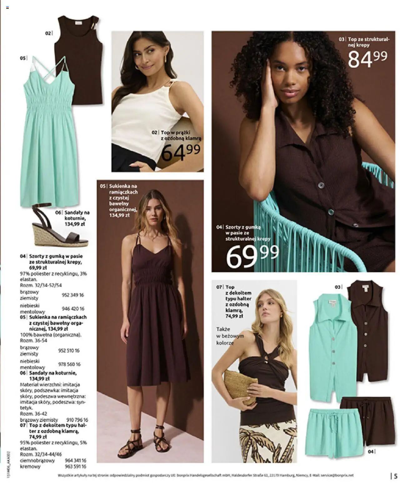 BonPrix Katalog - Modny Luz od 14.07.2025 | Strona: 7 | Produkty: Szorty, Top, Sandały, Sukienka