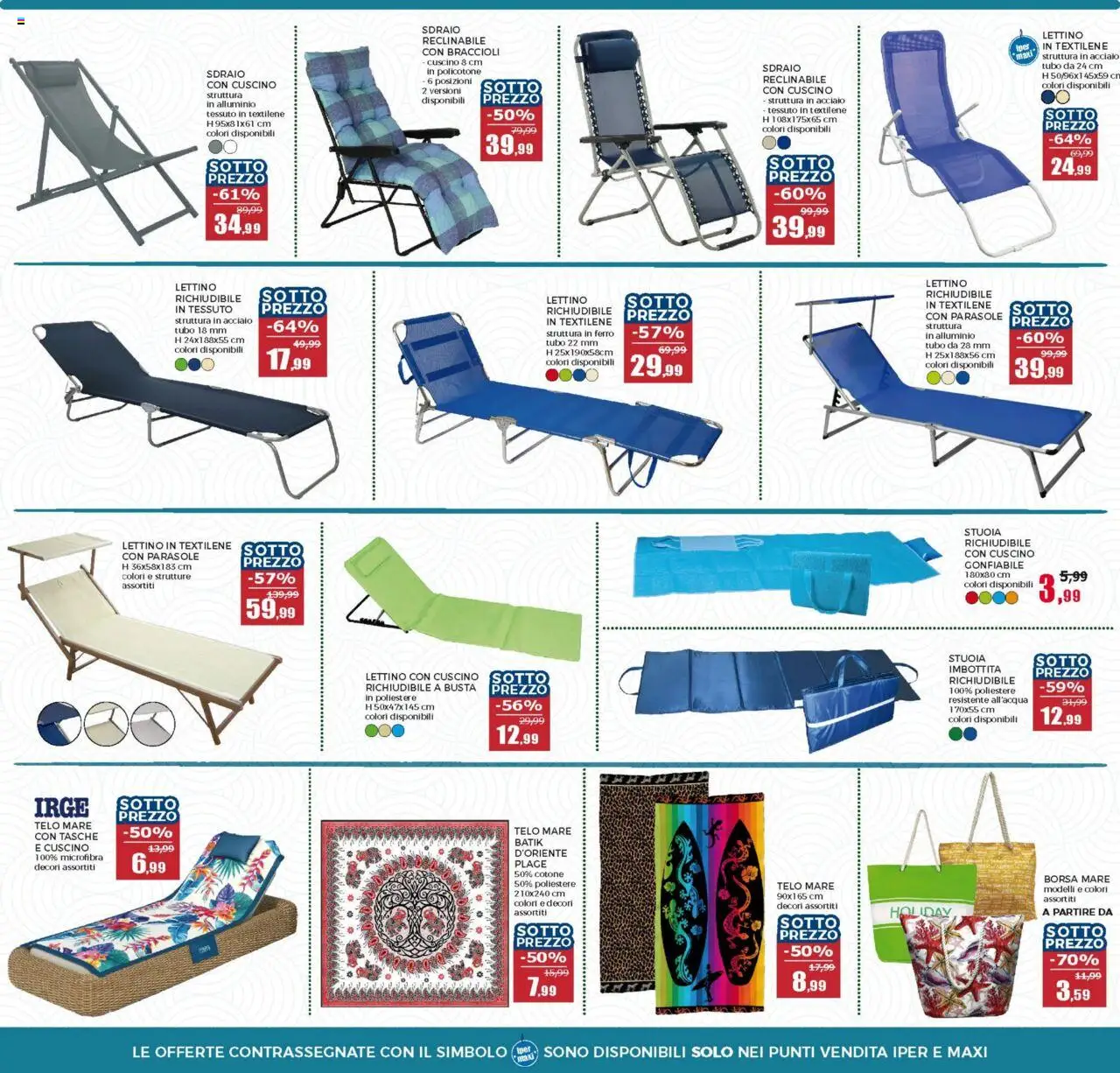Volantino Happy Casa del 06.08.2025 | Pagina: 15 | Prodotti: Braccioli, Lettino, Alluminio, Cuscino