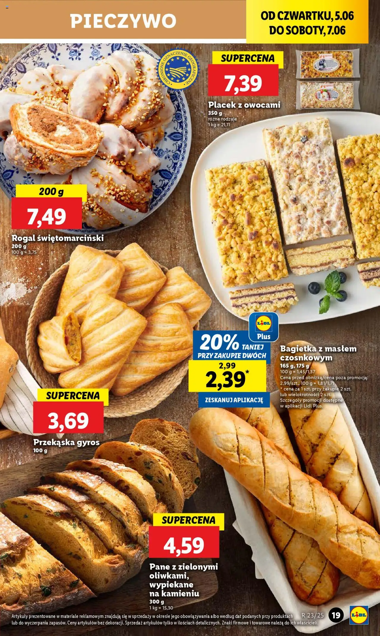 Lidl Gazetka od 05.06.2025 | Strona: 23 | Produkty: Pieczywo, Bagietka
