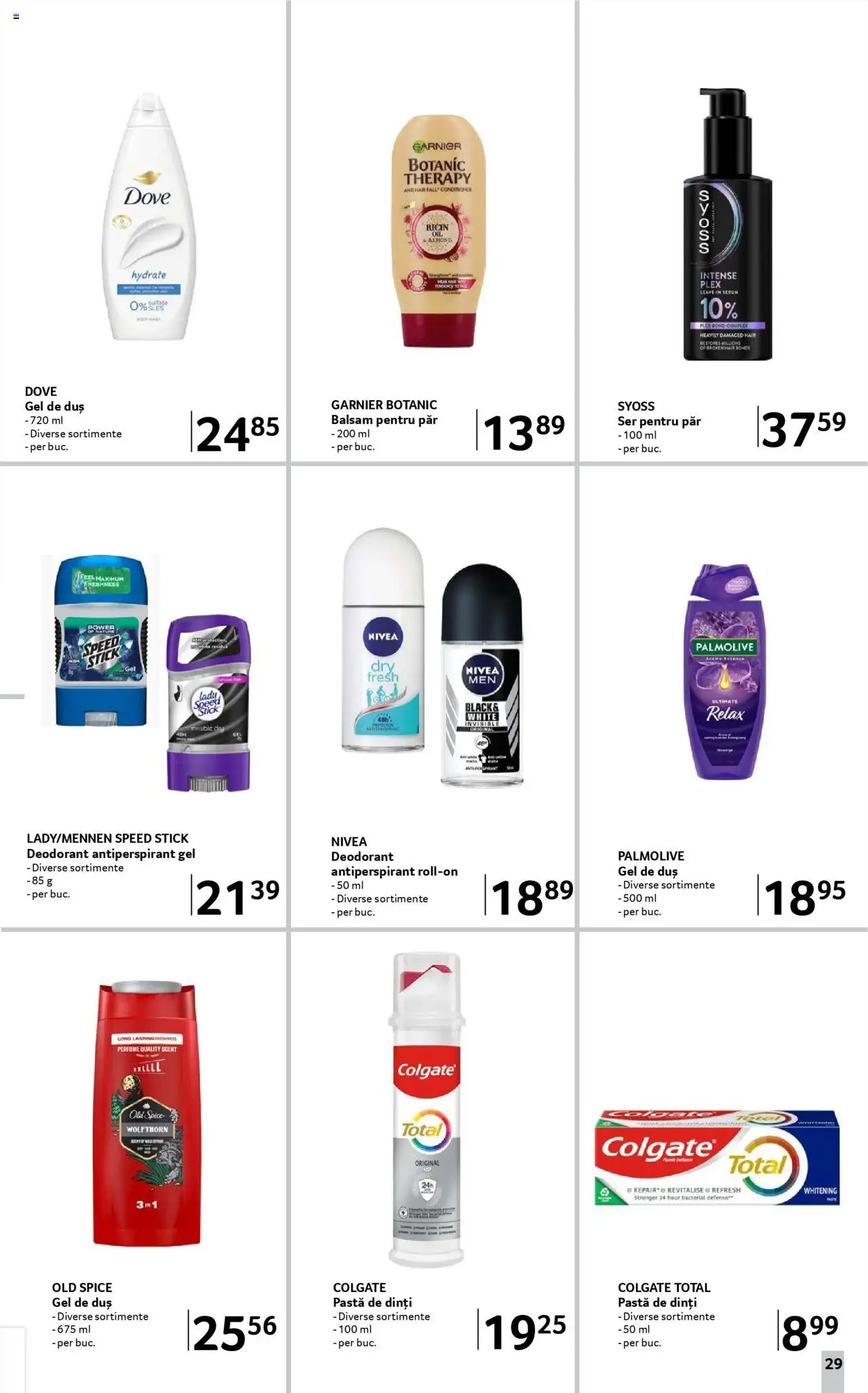 Catalog Selgros - Food – valabil de la 22.08.2025 | Pagină: 29 | Produse: Gel de duș, Deodorant, Antiperspirant, Pastă de dinți