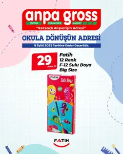 29.08.2025 tarihinden itibaren geçerli olan Anpa Gross kataloğu önizlemesi
